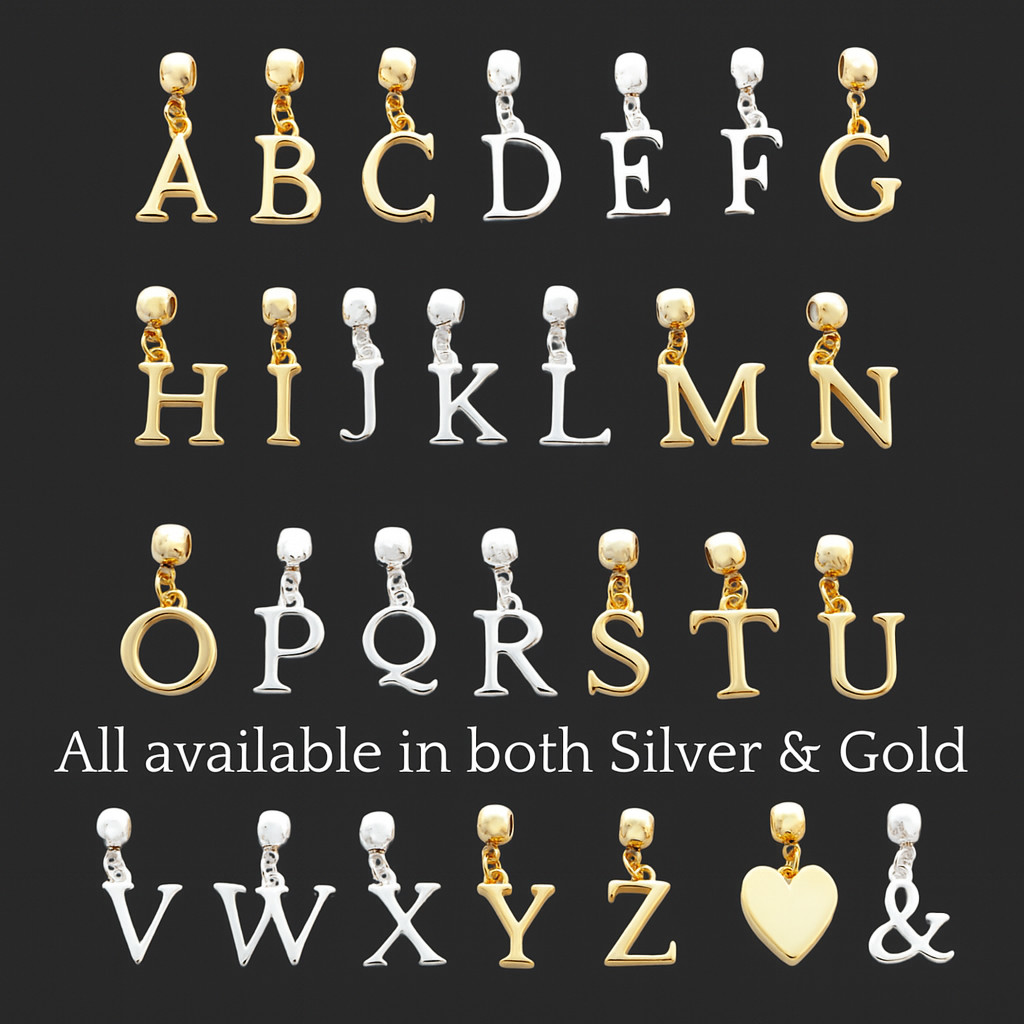 Personalized Initial Necklace – 14k Gold or Silver, Adjustable Letter Pendant