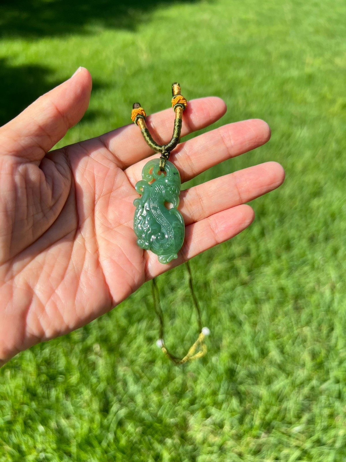 Genuine 100% Natural Nephrite Jade Phoenix Pendant H66 a2