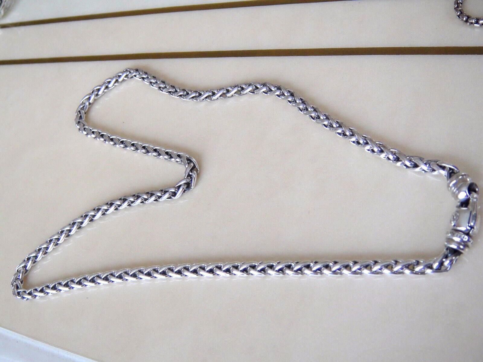 DAVID YURMAN SILVER WHEAT CHAIN NECKLACE