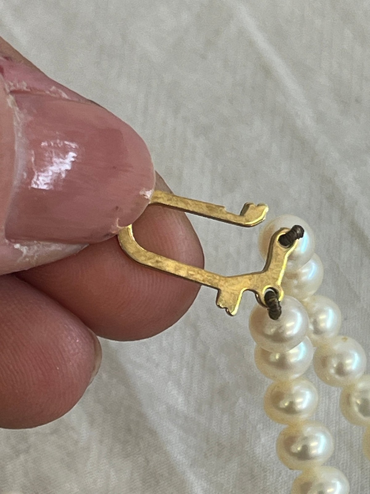 Vintage Lotus 9ct Gold Cultured Pearls Double Strand Necklace with Box