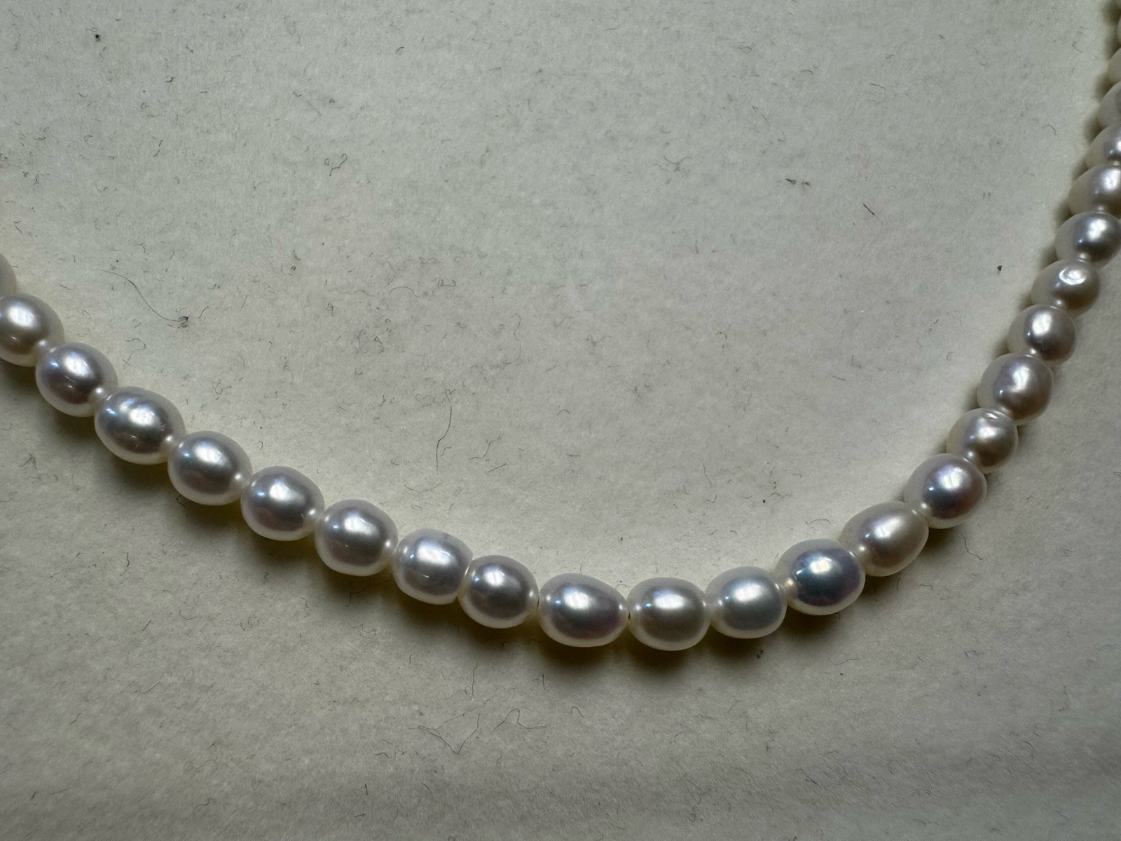 16-17 inches 4-5.5mm freshwater white pearl necklace 925 sterling silver new