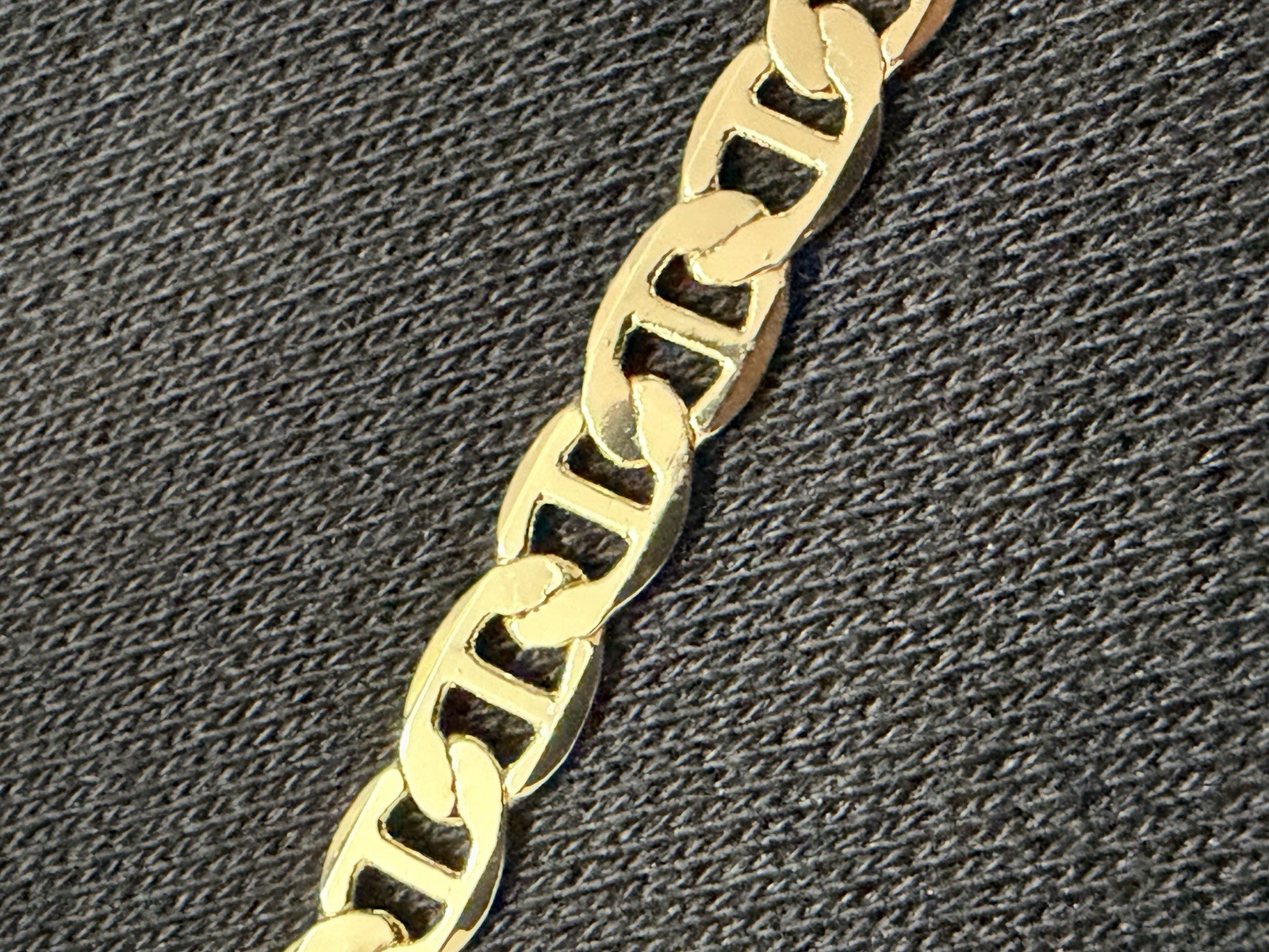 18k Gold Filled Mariner Link Necklace (Solid) 21″ 6mm New