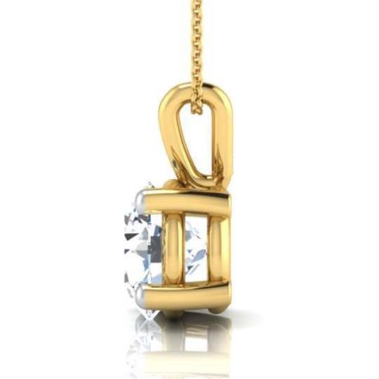 IGI Diamond Pendant VVS2 D Round 1.28 Carat Lab-created 14k White Gold Eye Clean