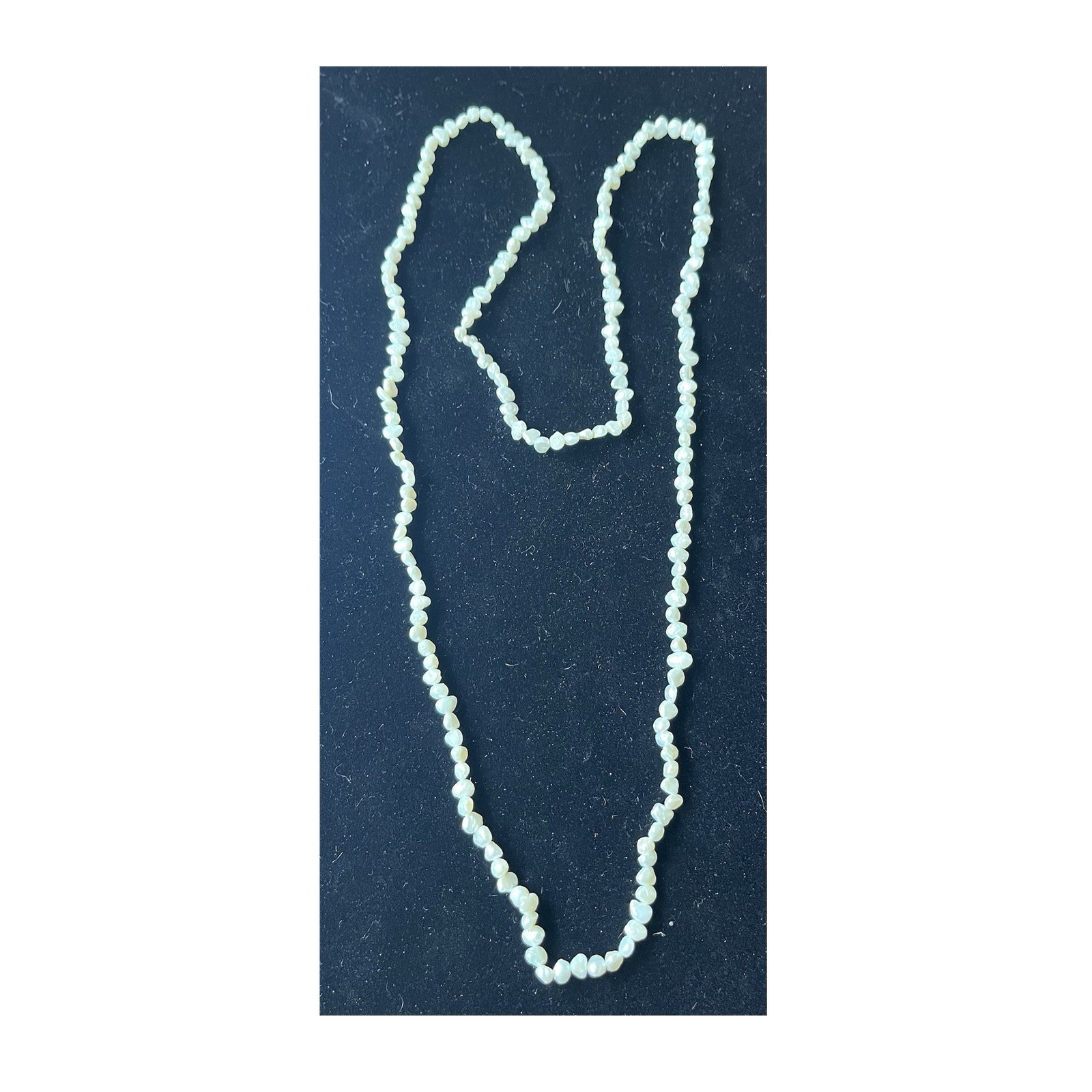 Baroque Freshwater Pearl Beaded Necklace White 32in Strand Jewelry