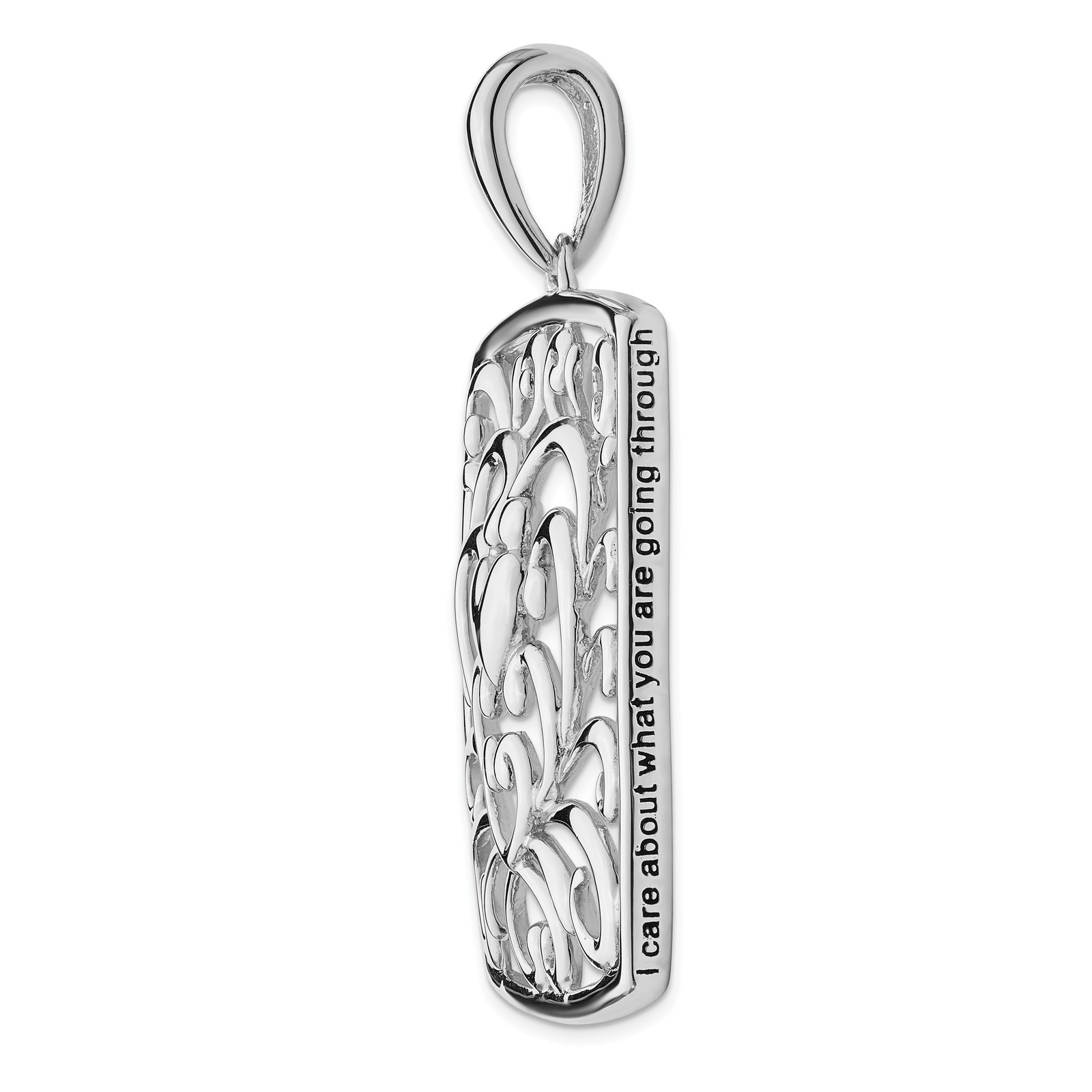 Sentimental Expressions Silver I Care About What You Are Going Through 18 Neckl
