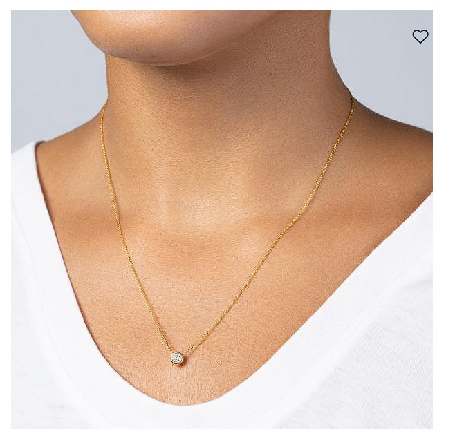 ROBERTO COIN TINY TREASURES DIAMOND BEZEL NECKLACE – READ DESC.