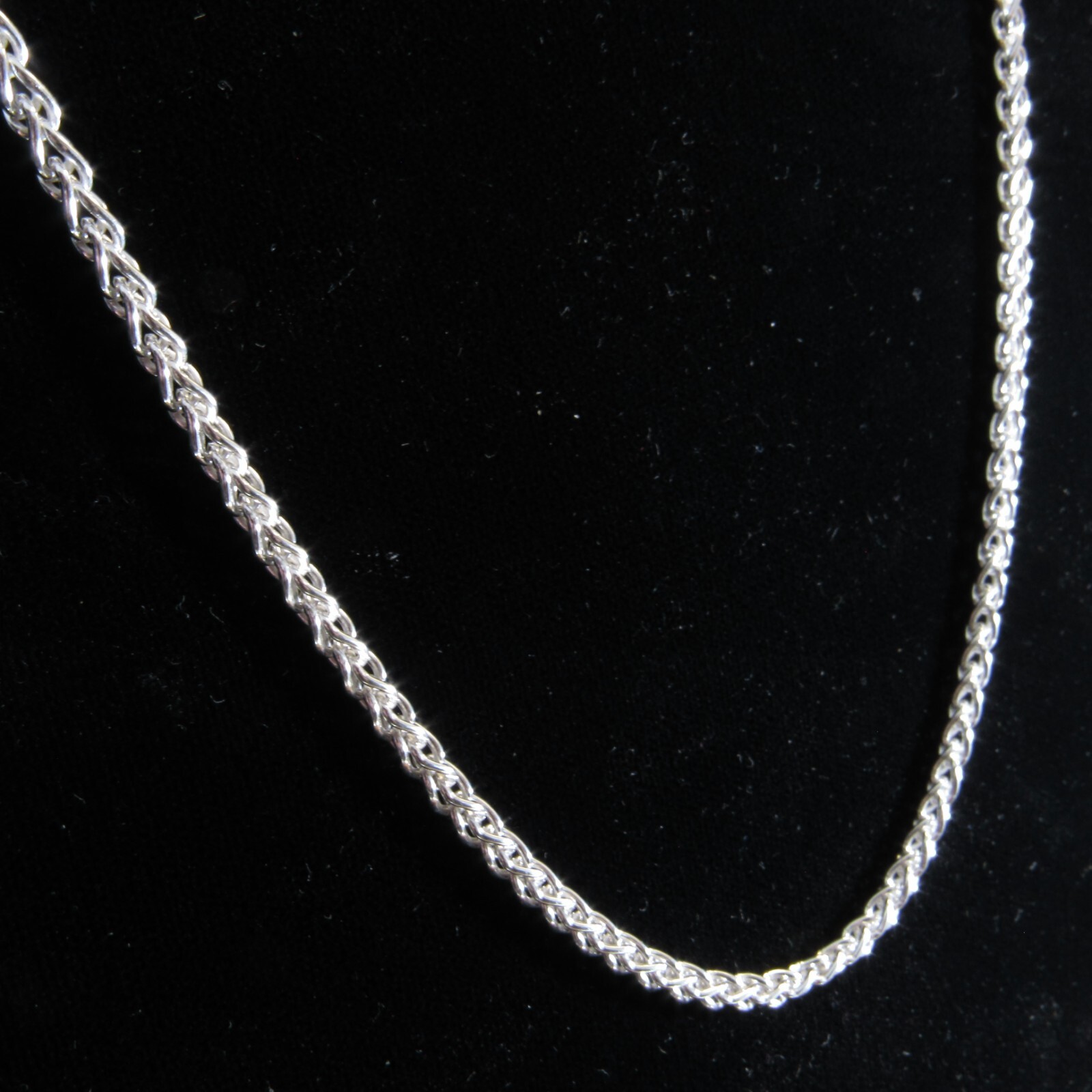 3.5MM Solid 925 Sterling Silver Italian SPIGA WHEAT CHAIN Necklace Made In Italy