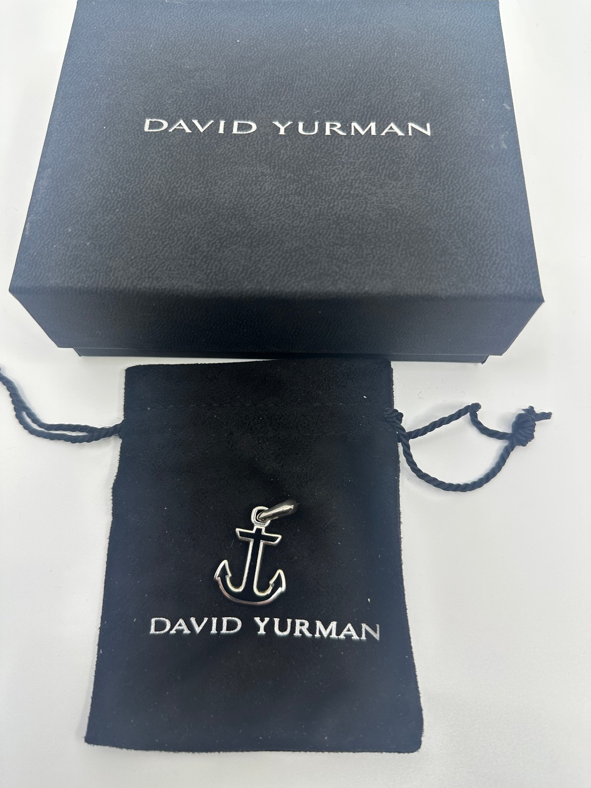 Silver David Yurman Sterling Silver Maritime Anchor Pendant Amulet