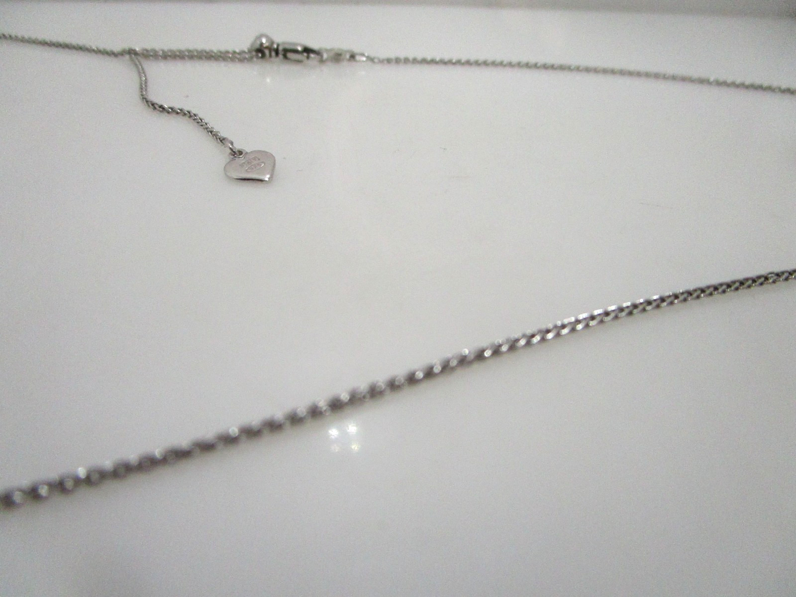 Karizia Spa 1.1mm Wheat Adjustable Sterling Silver Chain Italy -24″ KA 1772