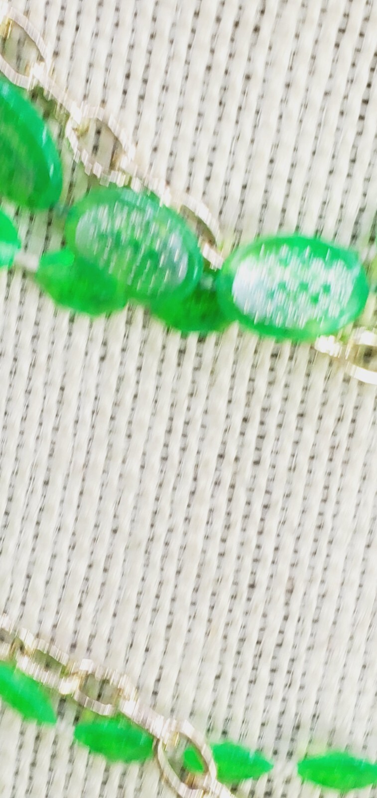 Vtg Neon Green Gold Tone 52″ Plastic Layered Beaded Necklace Hong Kong bl02