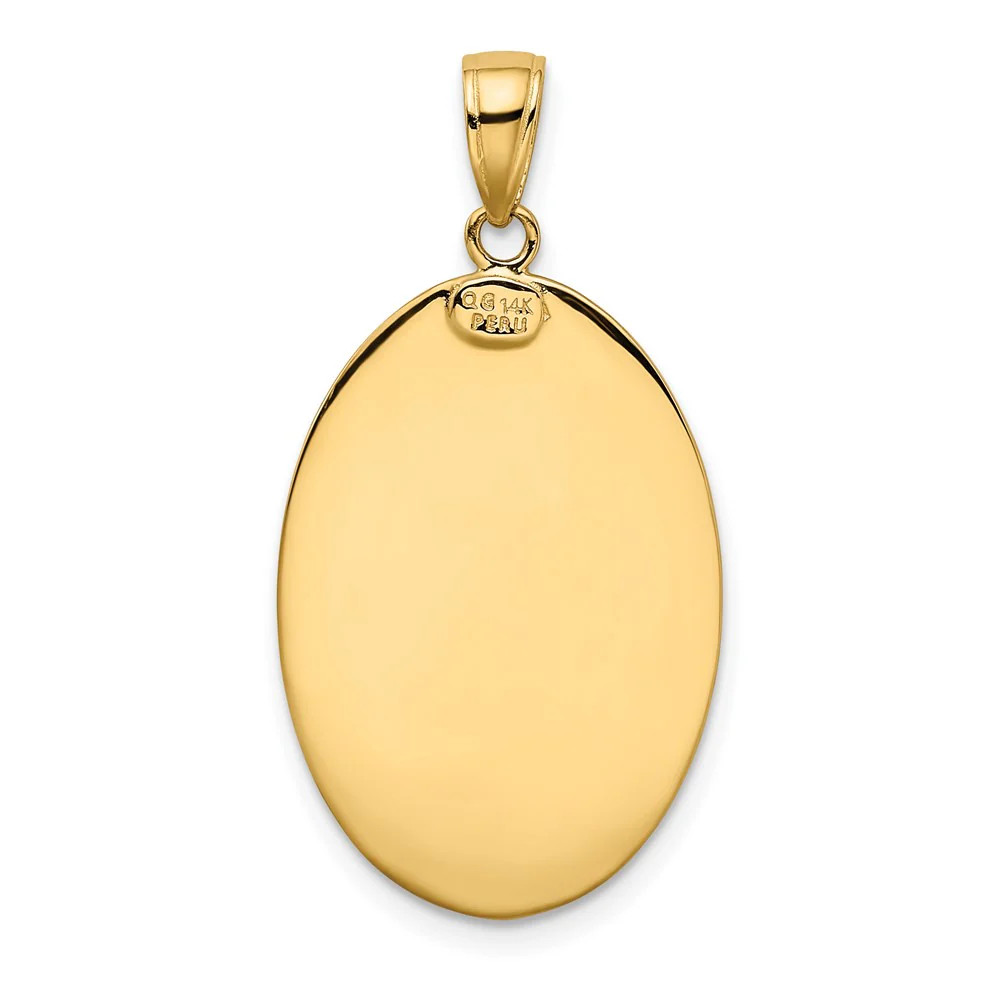 10K / 14K Yellow Gold Saint Christopher Medal Pendant