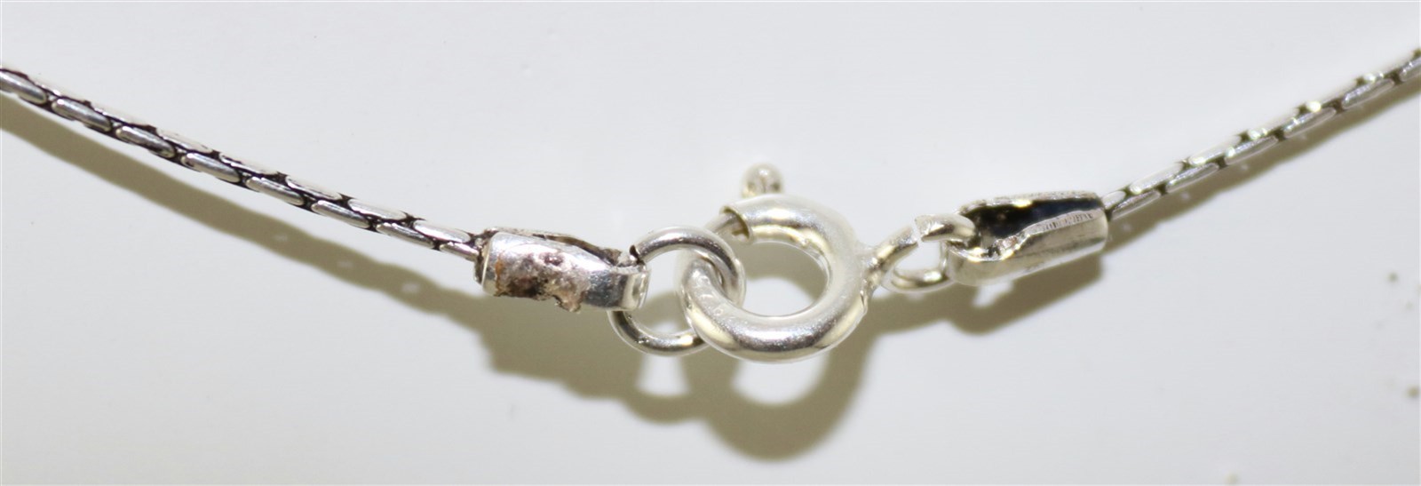 Sterling Silver Round Box Chain 24″ Length Spring Ring Clasp New w/o Tag