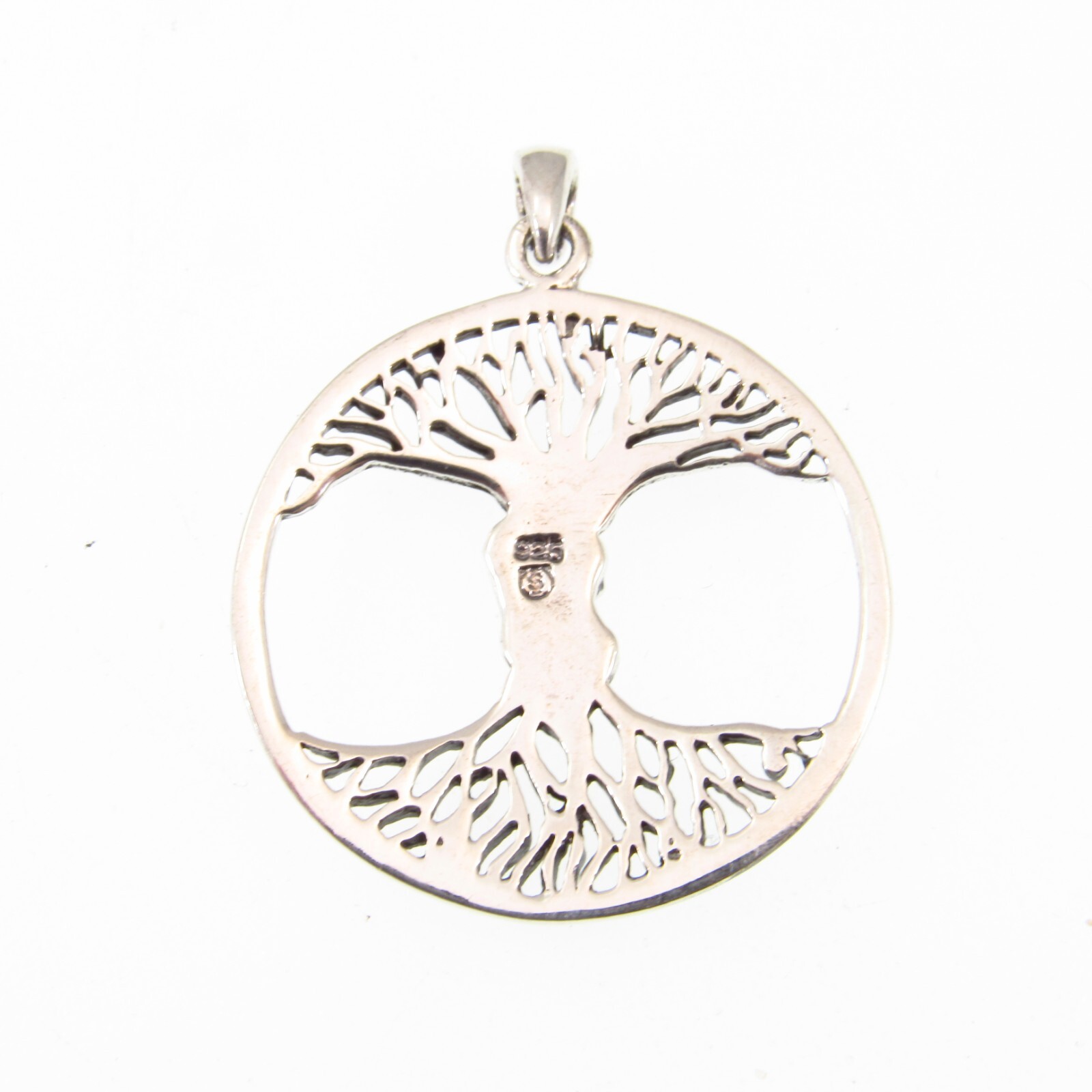 Solid 925 Sterling Silver Entwined Lovers/Couple Tree of Life Yggdrasil Pendant