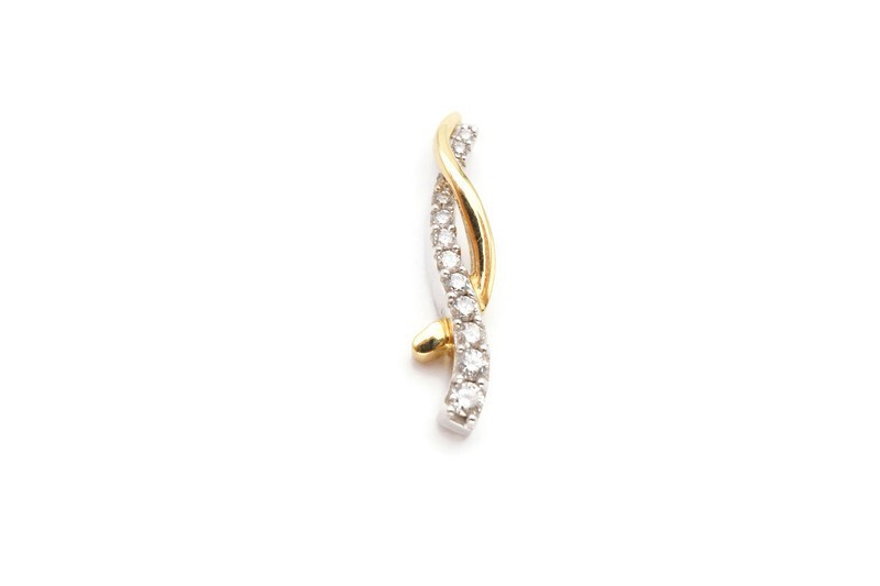 14k White Yellow Gold 0.20 CTW Diamond Pendant