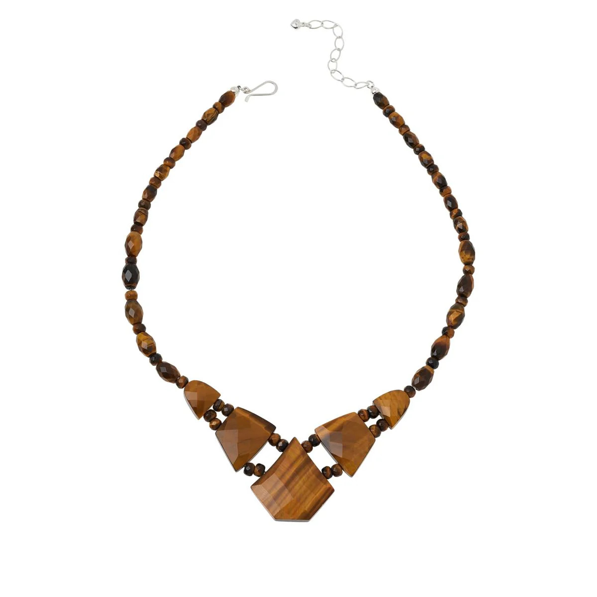 Jay King Sterling Silver Tiger’s Eye Statement Necklace 18″