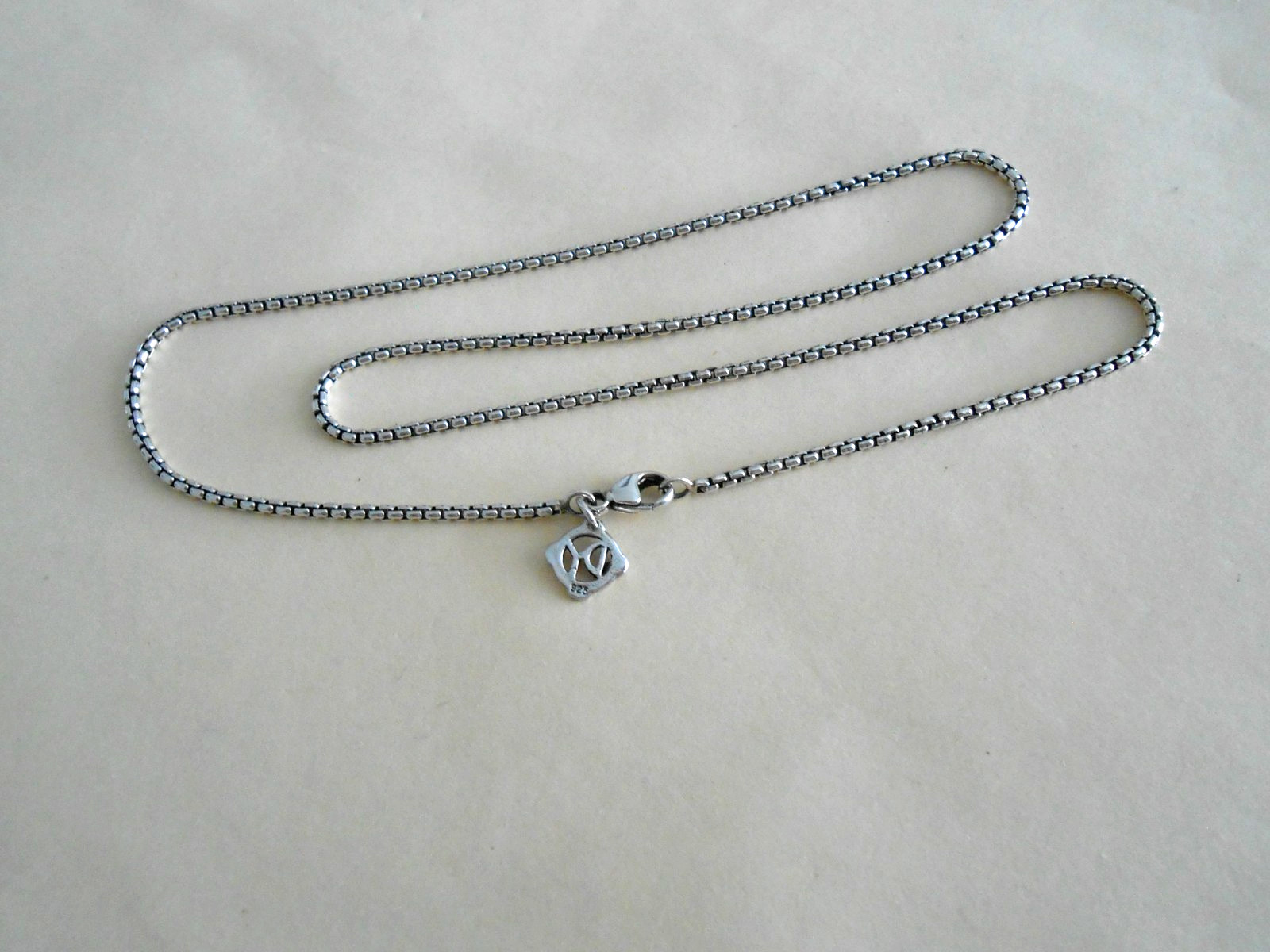David Yurman Sterling silver 1.7 mm Box Chain Necklace 16” EUC