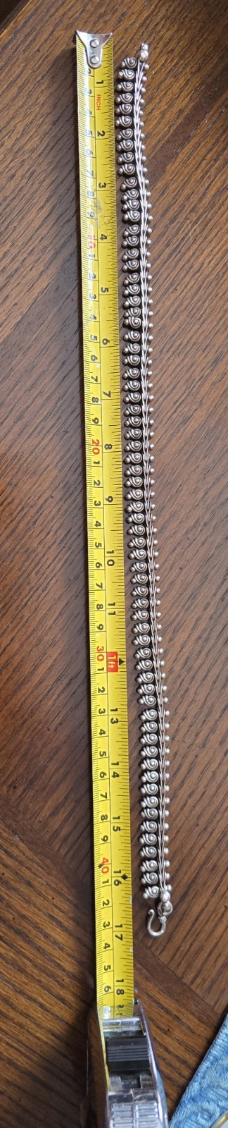 Vintage Sterling Silver India Rajasthan Tribal Necklace .925 64g