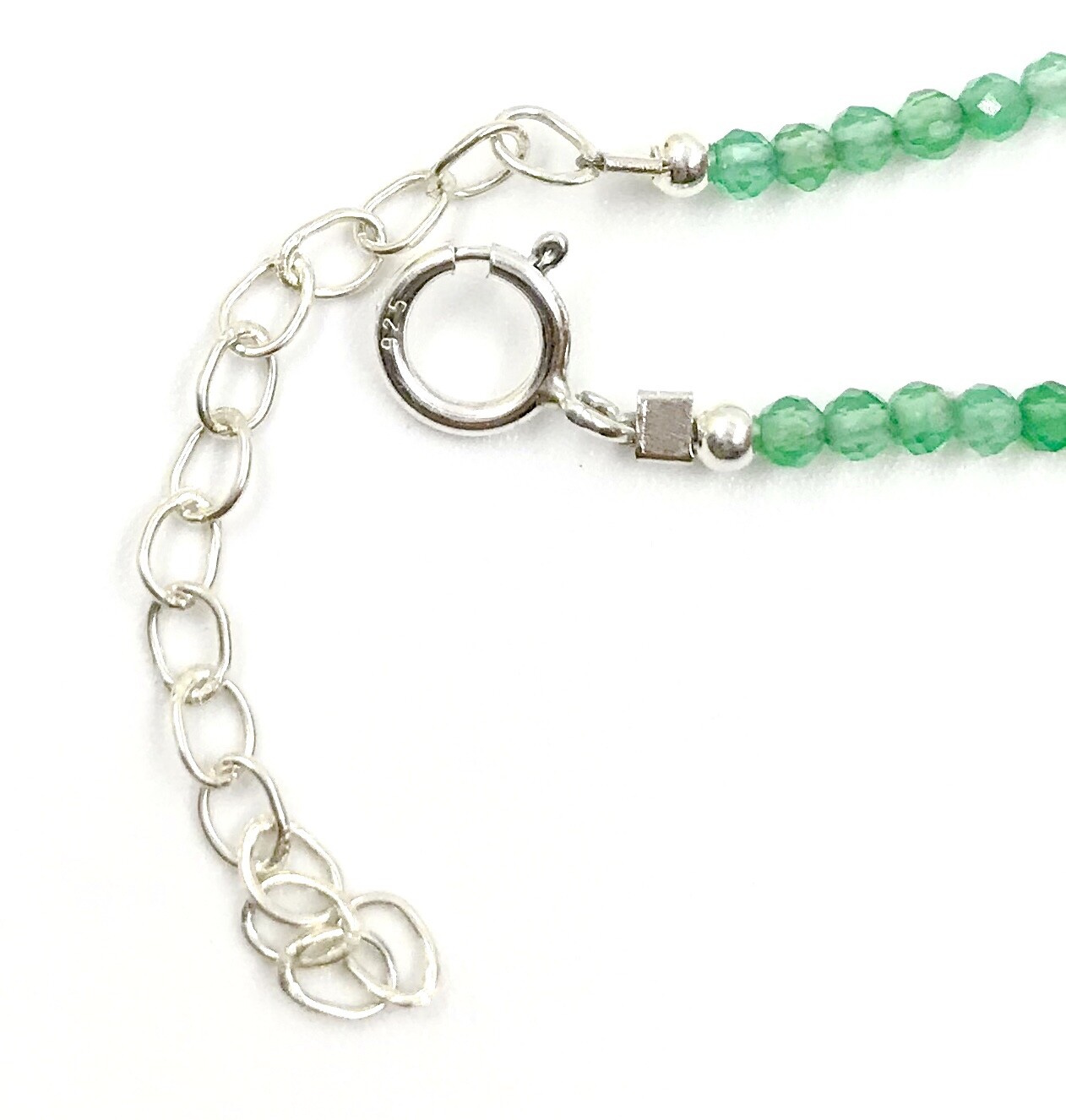 Genuine Emerald Natural Color 925 Silver Necklace Jewelry Women USA SELLER