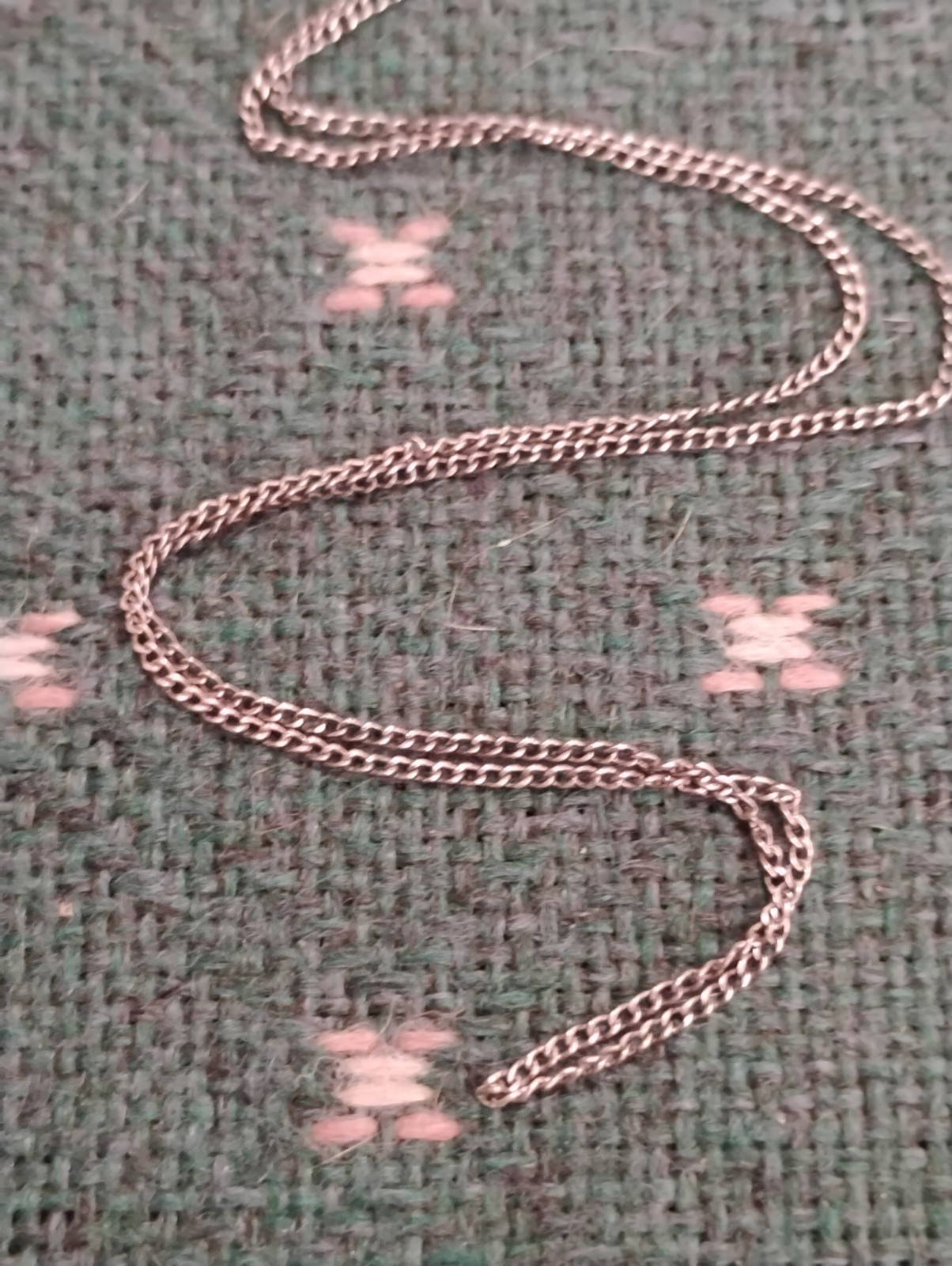 Sterling Silver Chain Link Necklace 18in CACO Sterling Stamped On Clasp Unique