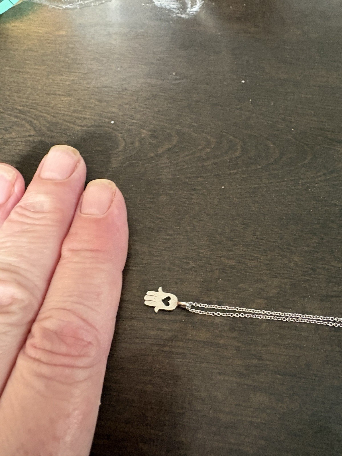 Delicate 925 Hamsa Necklace 17” NWOT