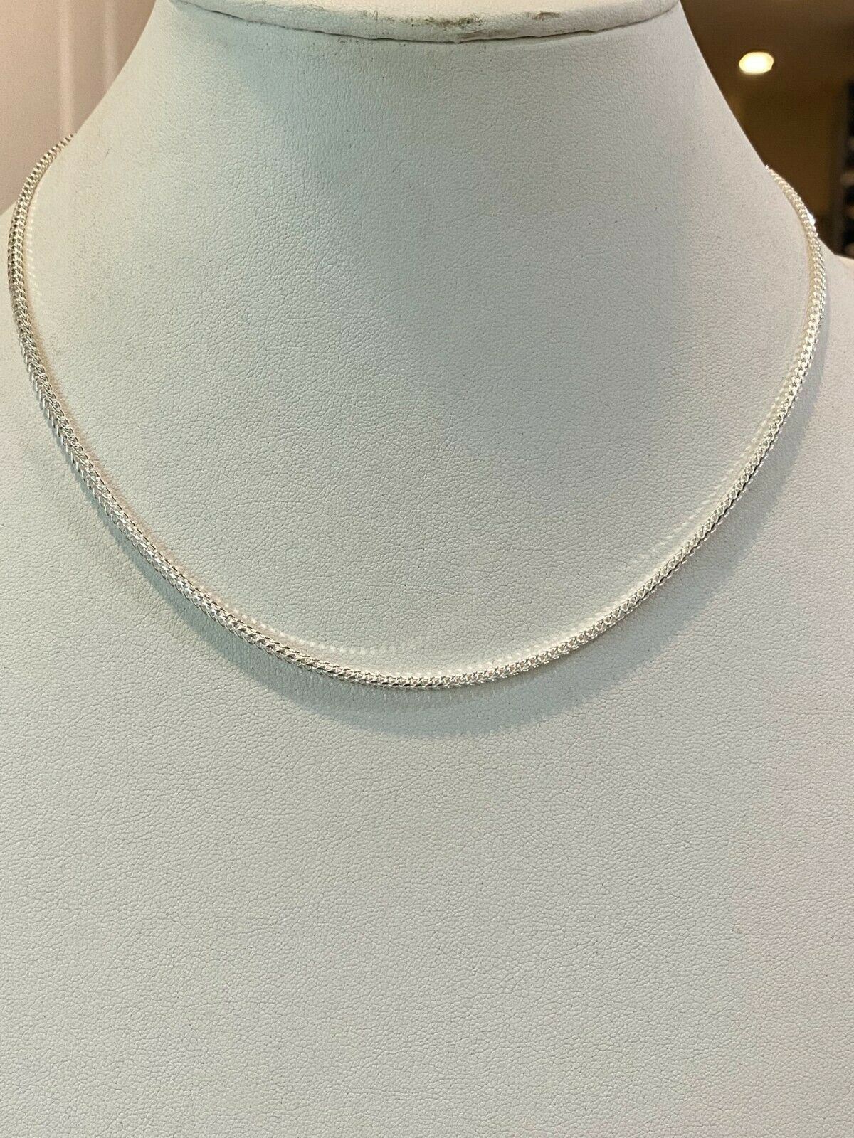 Solid 925 Sterling Silver Franco Chain Necklace 2mm WHOLESALE LOT Reseller 10pc
