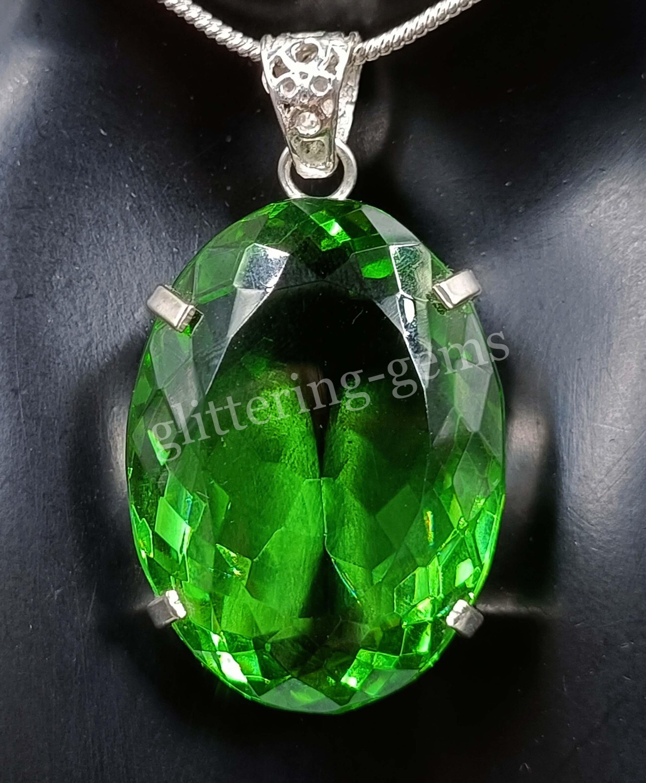 925 Silver Natural Hiddenite 125 CT Extremely Rare IGL Stunning Gemstone 25F