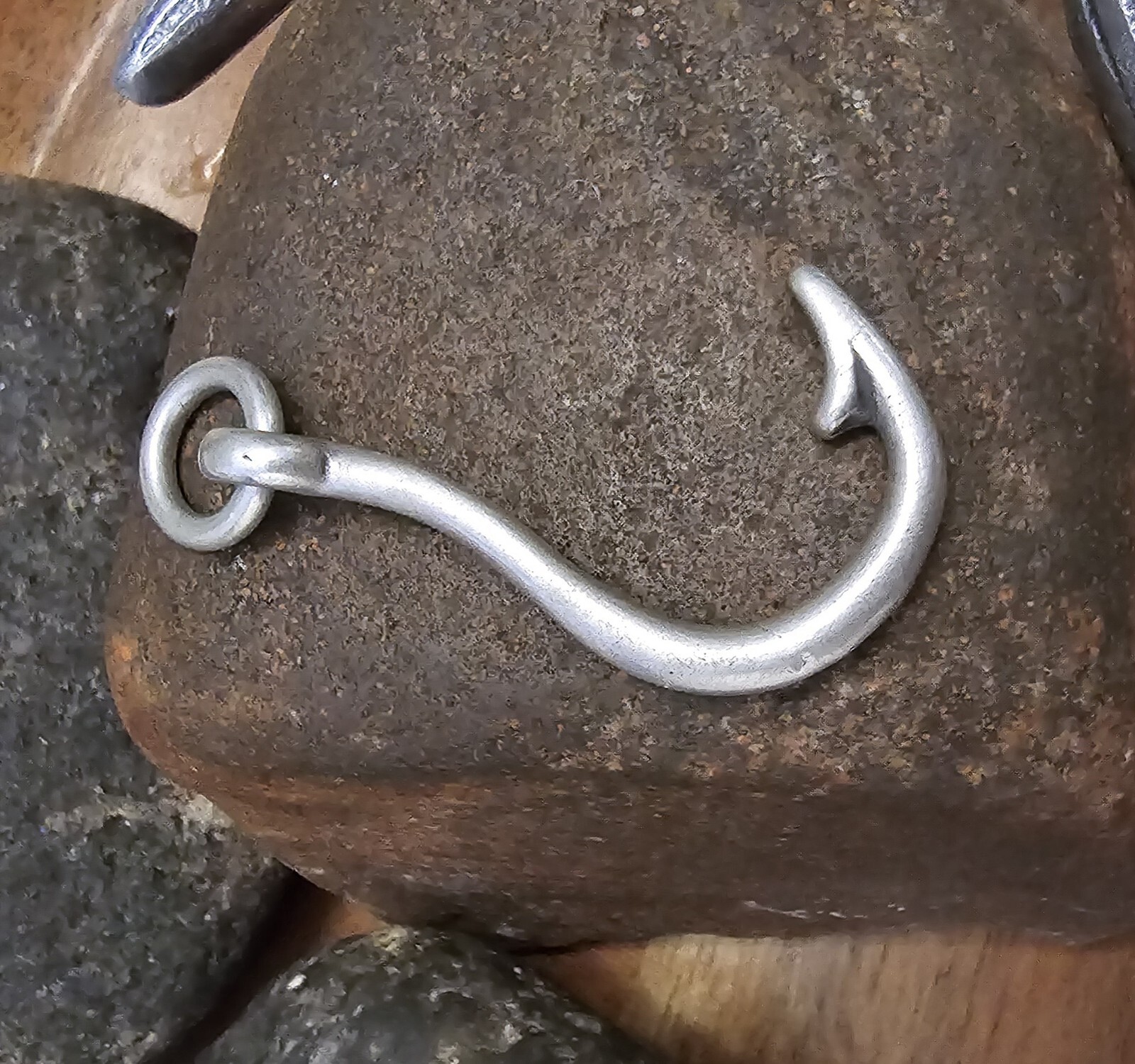 Retired James Avery Fish Hook Pendant Sterling Silver Unisex