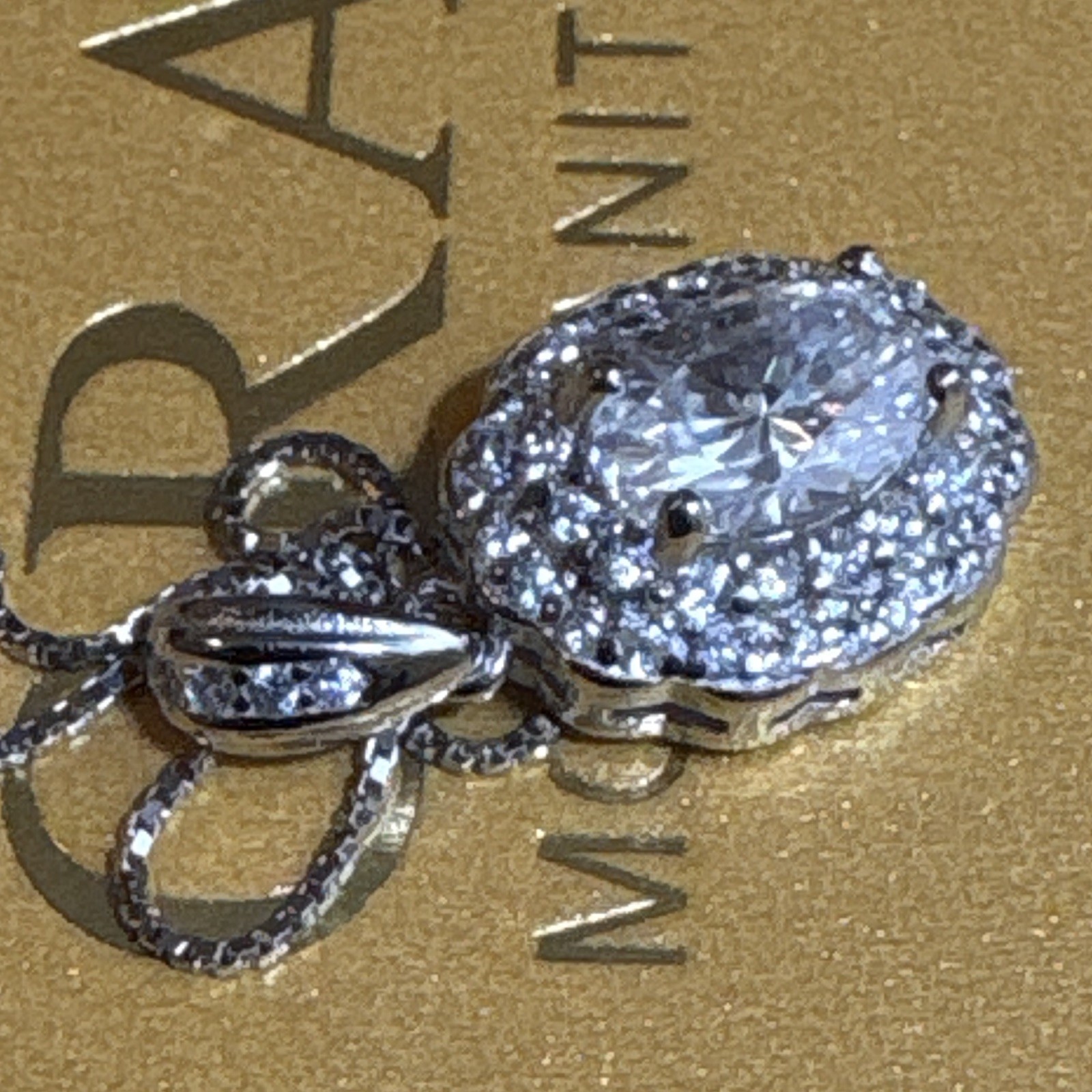 Oval Moissanite Pendant W/18in 925 Necklace Clear 1.00 ctw