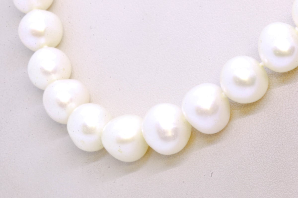16″ 925 Sterling Silver 9mm Cultured Freshwater Pearl Strand String (LP2103294)