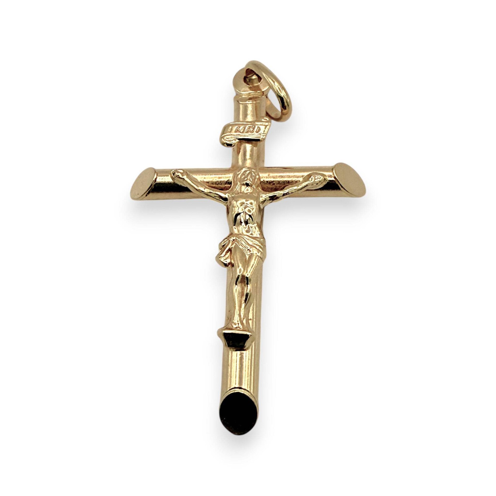NZGD | 18ct Gold UNOAERRE Crucifix of Faith 35.3mm