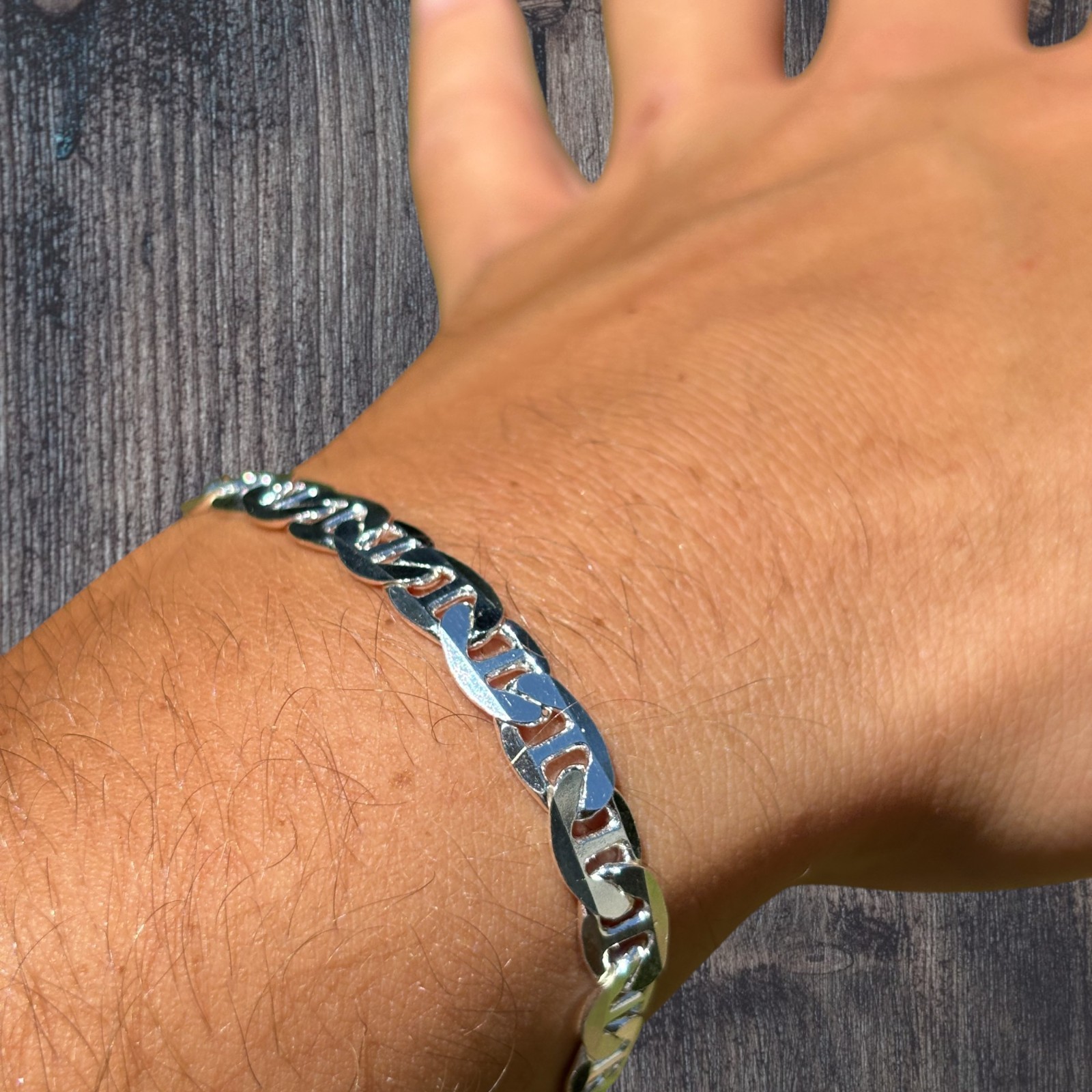 6mm Mariner Link Bracelet – Real Solid 925 Sterling Silver Or 14k Gold Vermeil