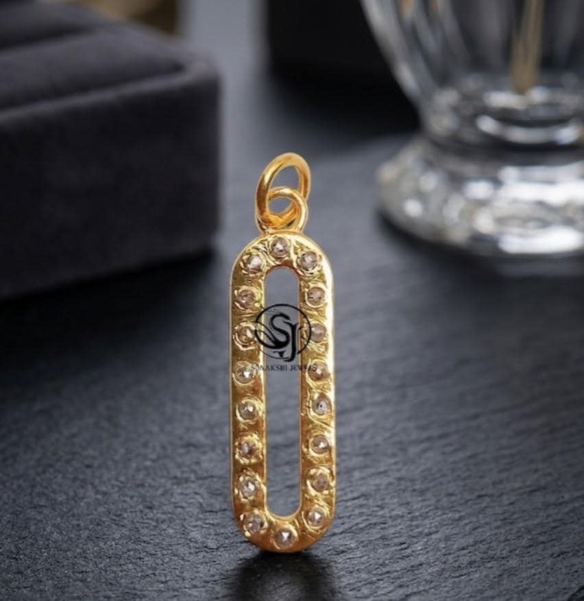 Pave Diamond Pendent 925 Sterling Silver PHandmade Design Pendent Anniversary