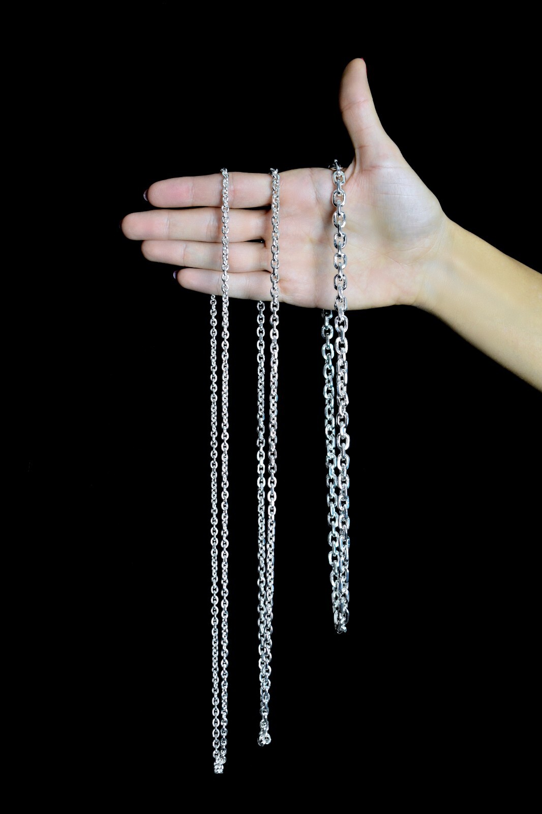 999 Silver ANCHOR LINK CHAIN NECKLACE | Handmade, Never Rusts, Customized Luxury