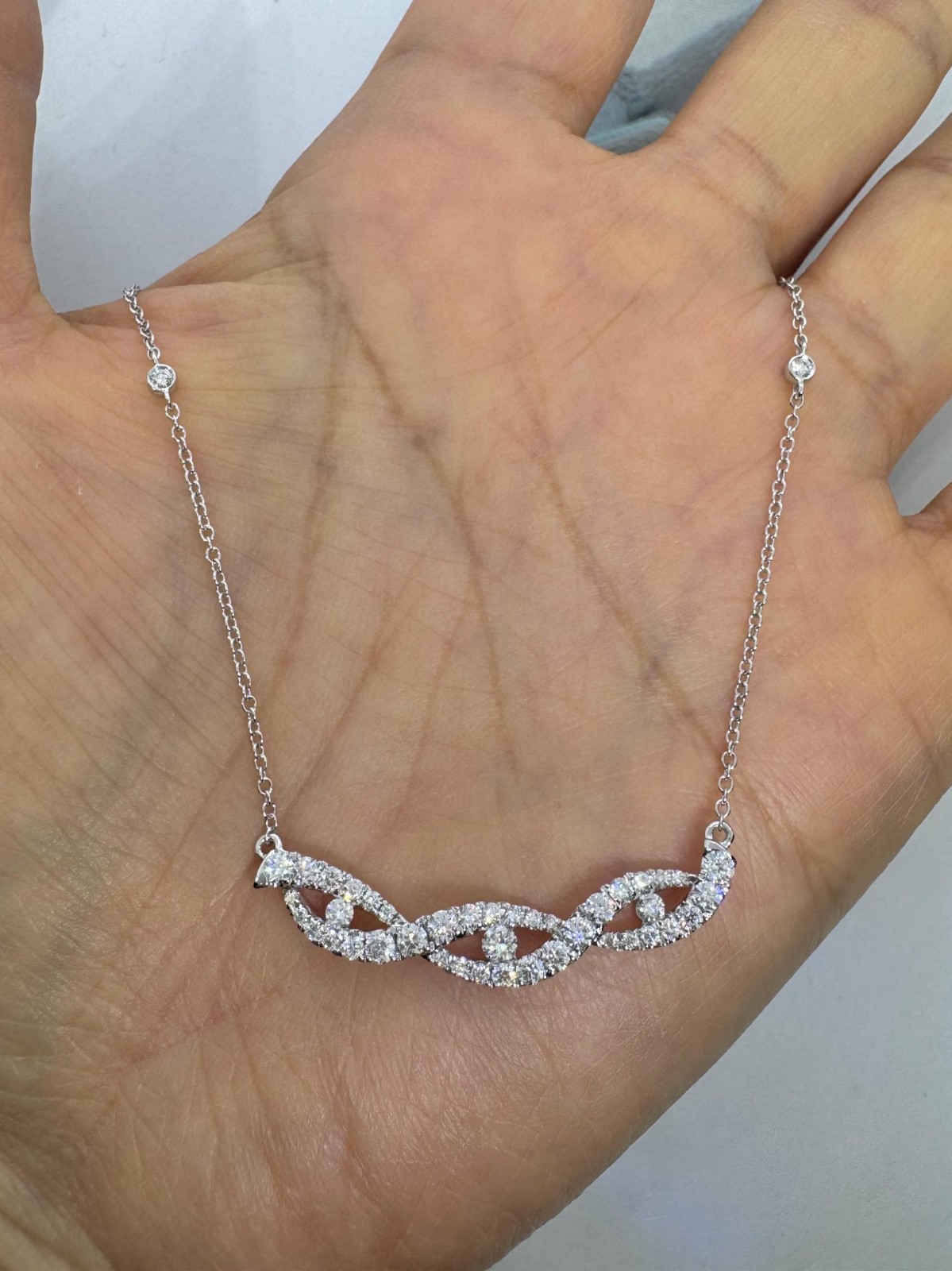 Beautiful Piece of Jewelry ! Round Natural Diamond Pendant 14k Solid White Gold