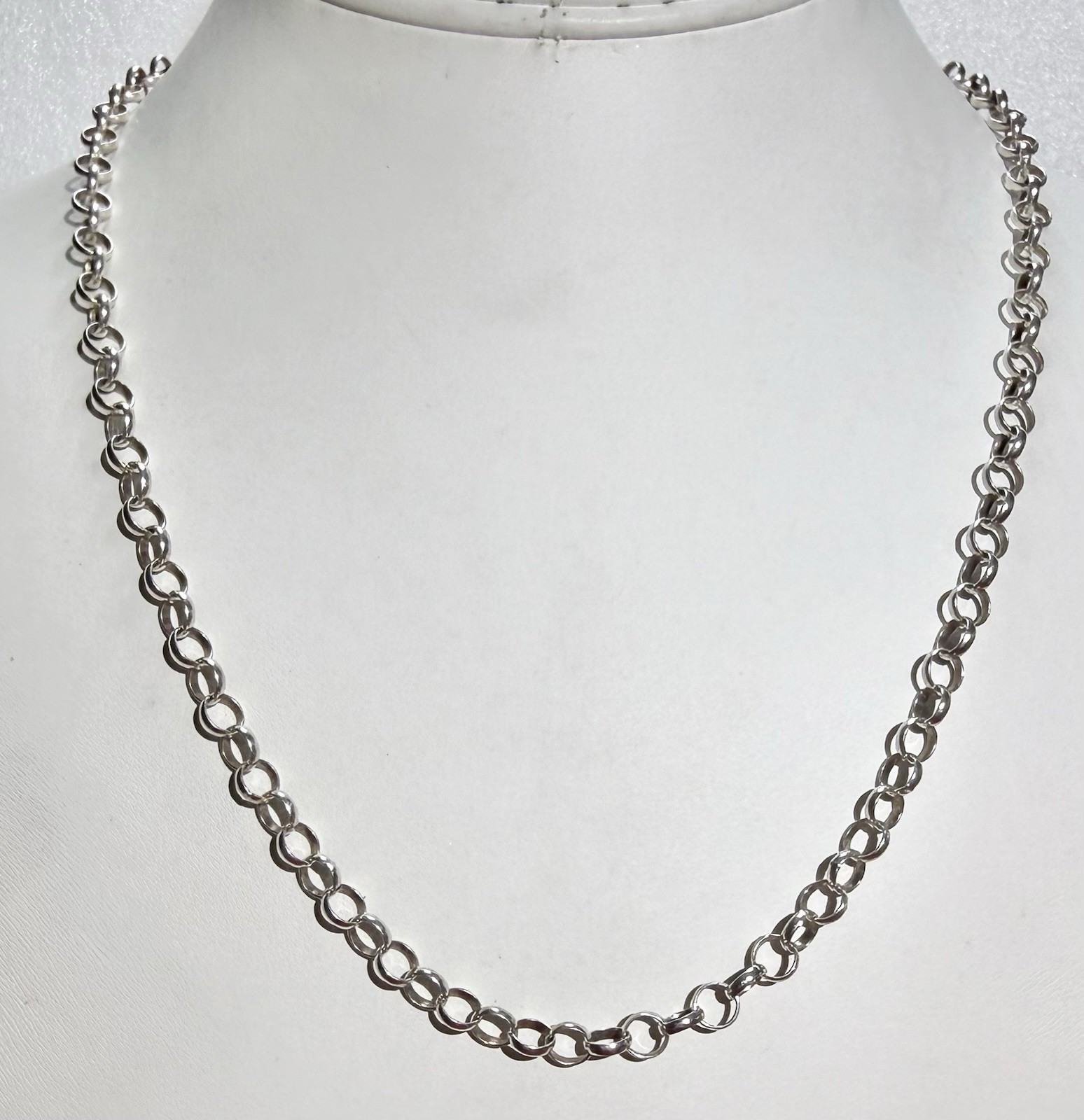 925 Sterling Silver 5mm Wide ROLO Link Chain 19” Necklace 10.77g