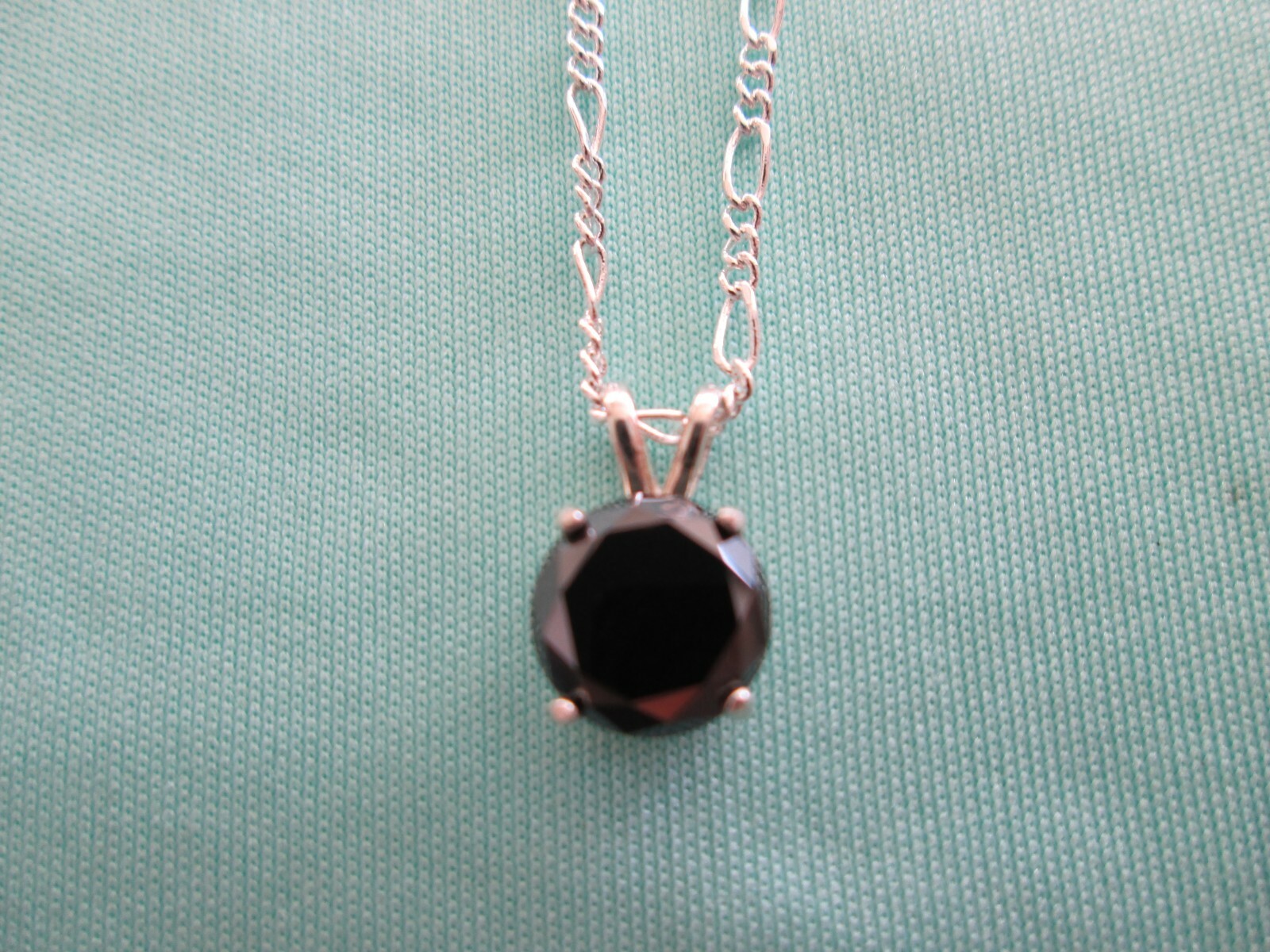 2.90ct NATURAL REAL BLACK DIAMOND NECKLACE*CERTIFICATE*FREE DIAMOND TESTER
