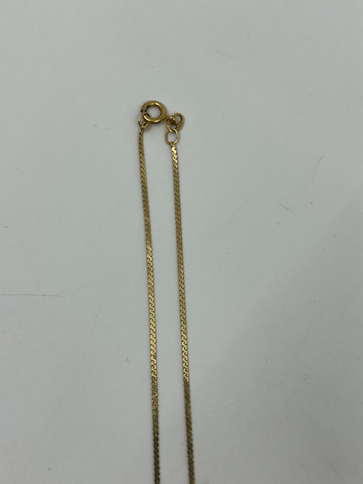 14K Italy Gold Chain Necklace 585 S Link Serpentine Chain 21” 2.5g Yellow Gold