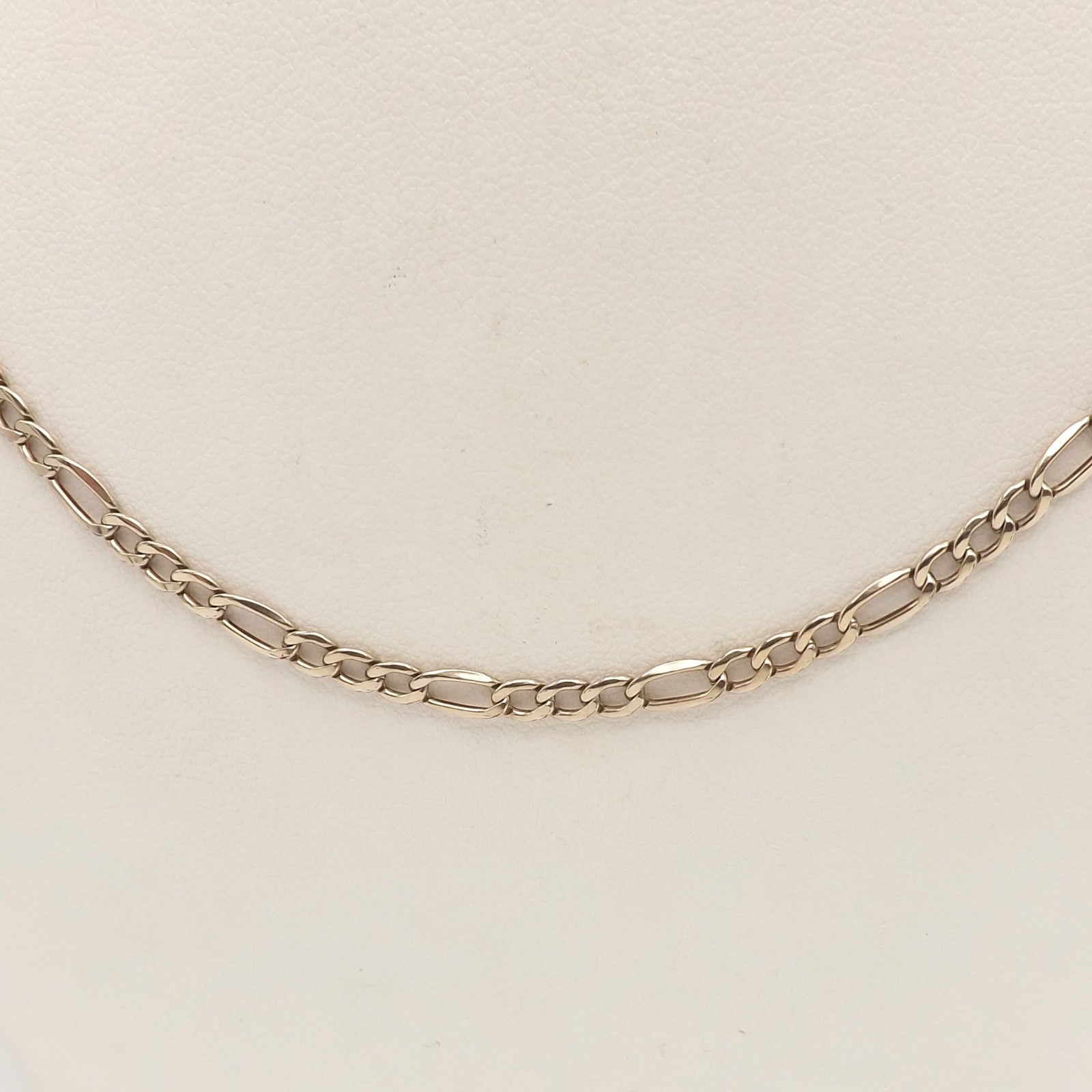 Sterling Silver 10k Gold Filled Figaro Link Pendant Chain Necklace 21in Italy