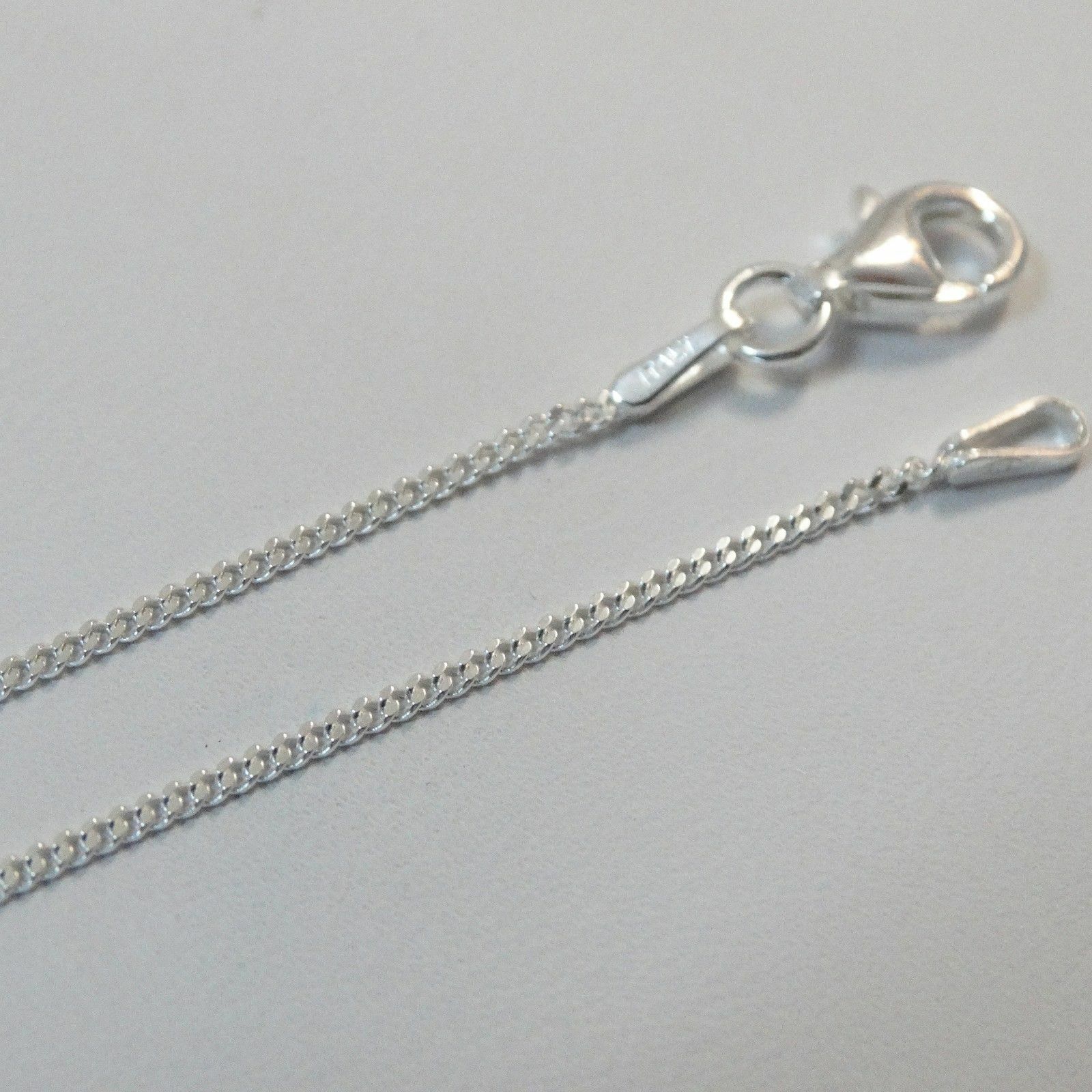 Sterling Silver 1.2mm CURB Chain Necklace 925 Italy 16″, 18″, 20″ Italian NEW