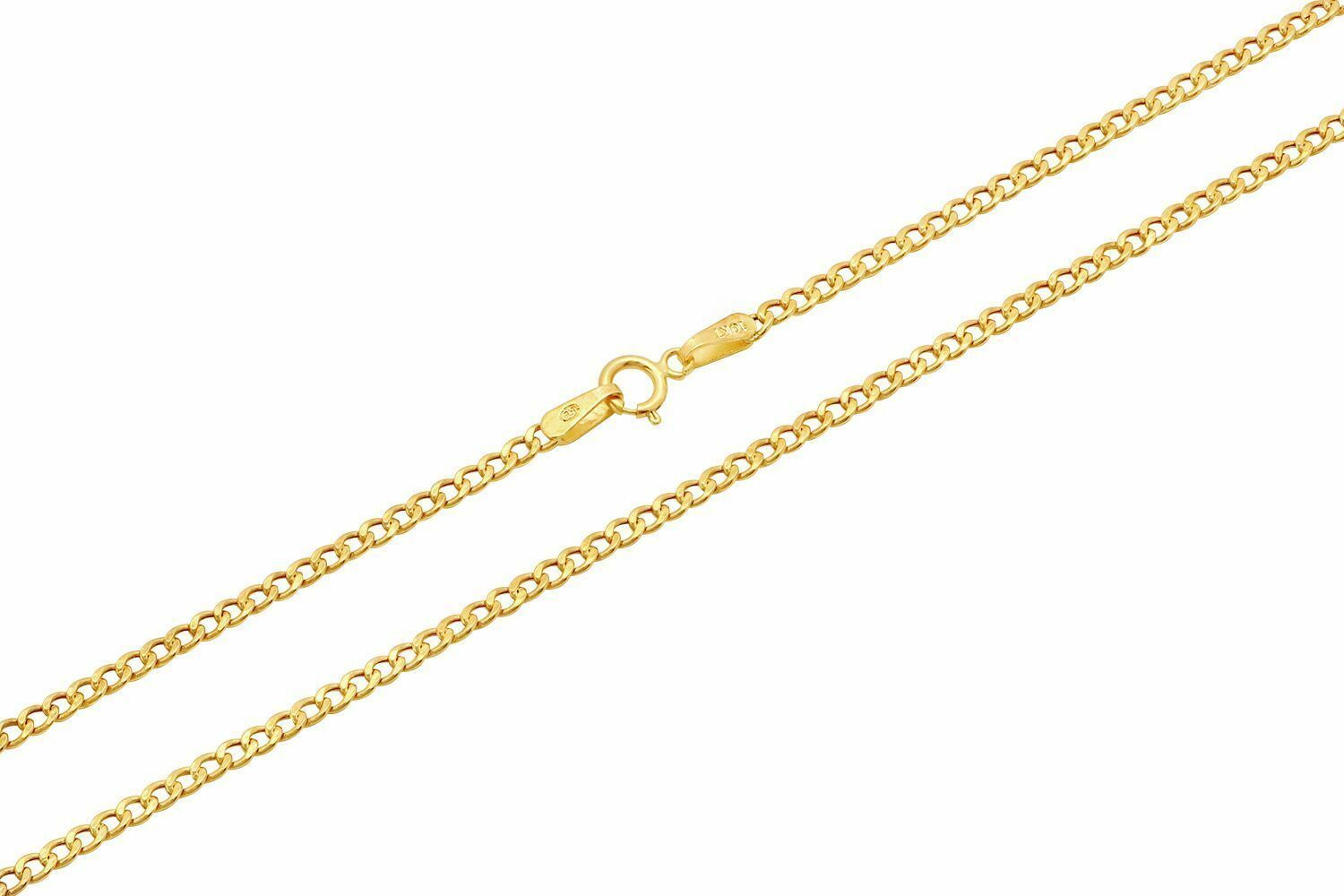 10k Yellow Gold Cuban Curb Link Chain Necklace 2mm-3.5mm Size 16″-30″ Hollow