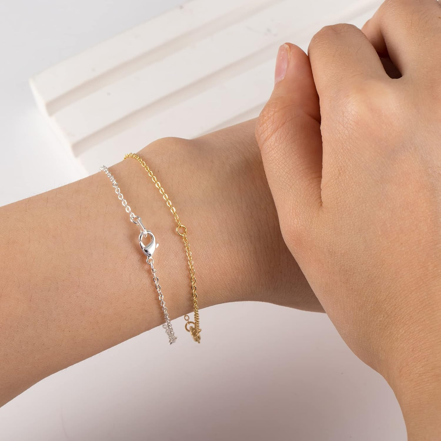 Gold Necklace Extenders,14K Gold Chain Extenders with Lobster Clasp, Durable Pla
