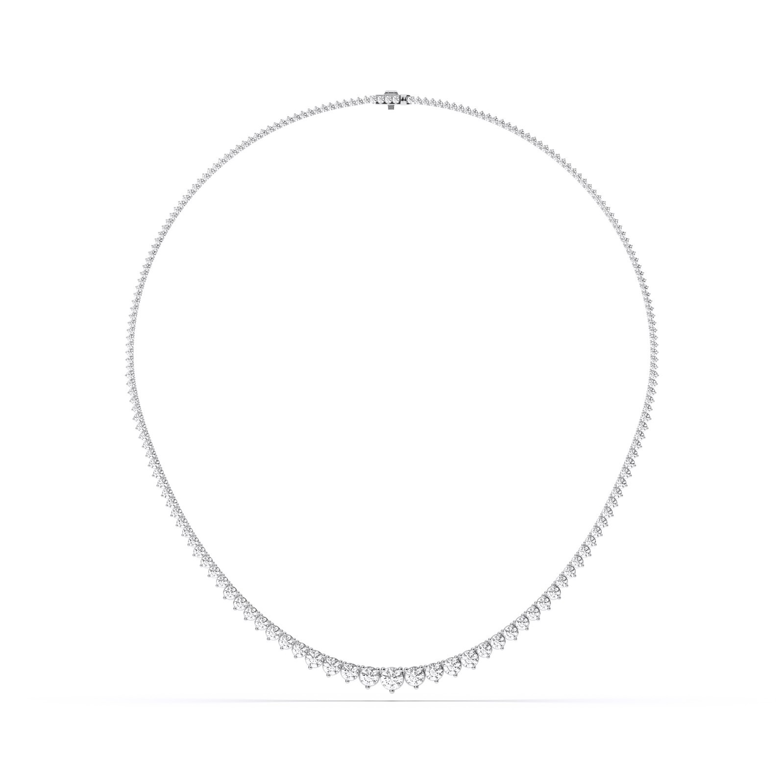 7CT Graduated Tennis Necklace Lab Grown Diamond – 14K Solid Gold or 925 Silver