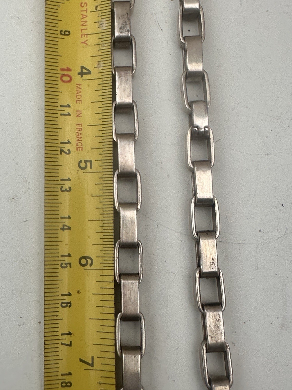 Hallmarked .925 Solid Sterling Silver Chunky Link Necklace 18Inches x7mm x12 mm