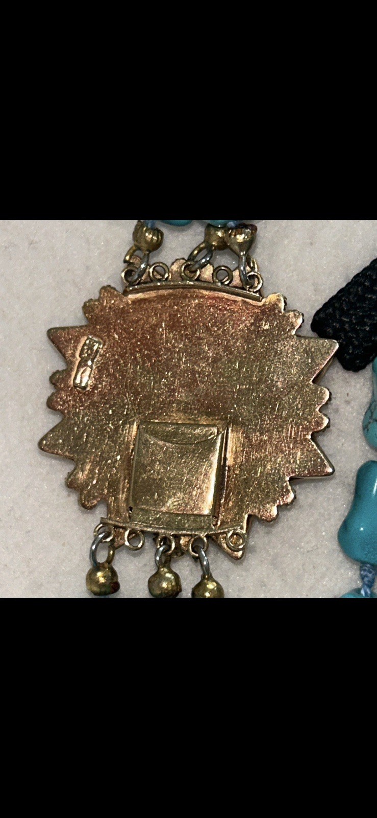 18K Yellow Gold Turquoise Nugget Beaded Multi-Strand Necklace Hook 18 in