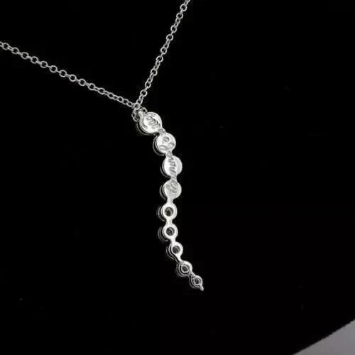 1.20Ct Round Cut White Moissanite Women’s Fancy Pendant 14k White Gold Plated