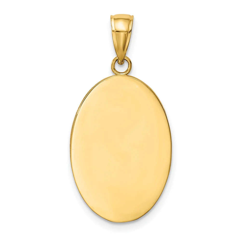 10K / 14K Yellow Gold Saint Christopher Medal Pendant