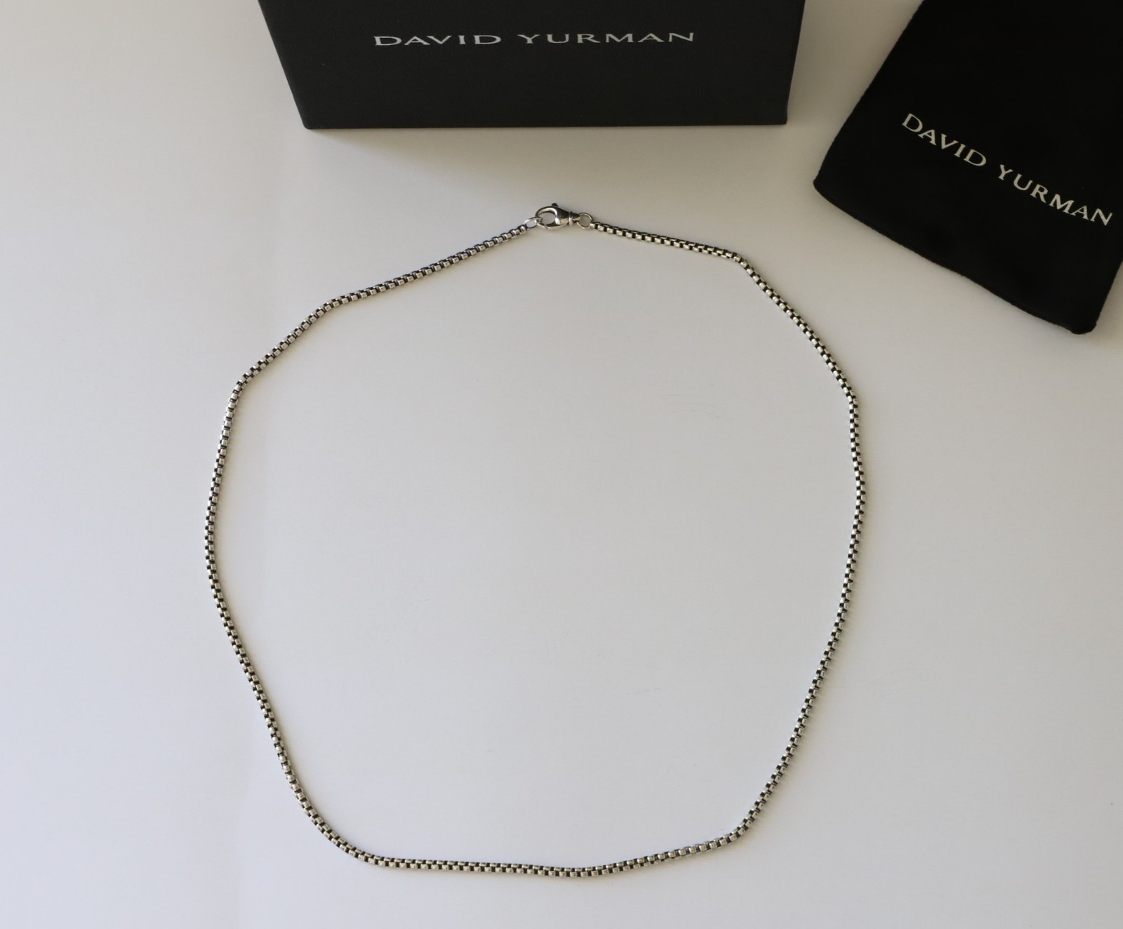 Men’s David Yurman Sterling Silver 2.7mm Box Chain with Lobster Clasp