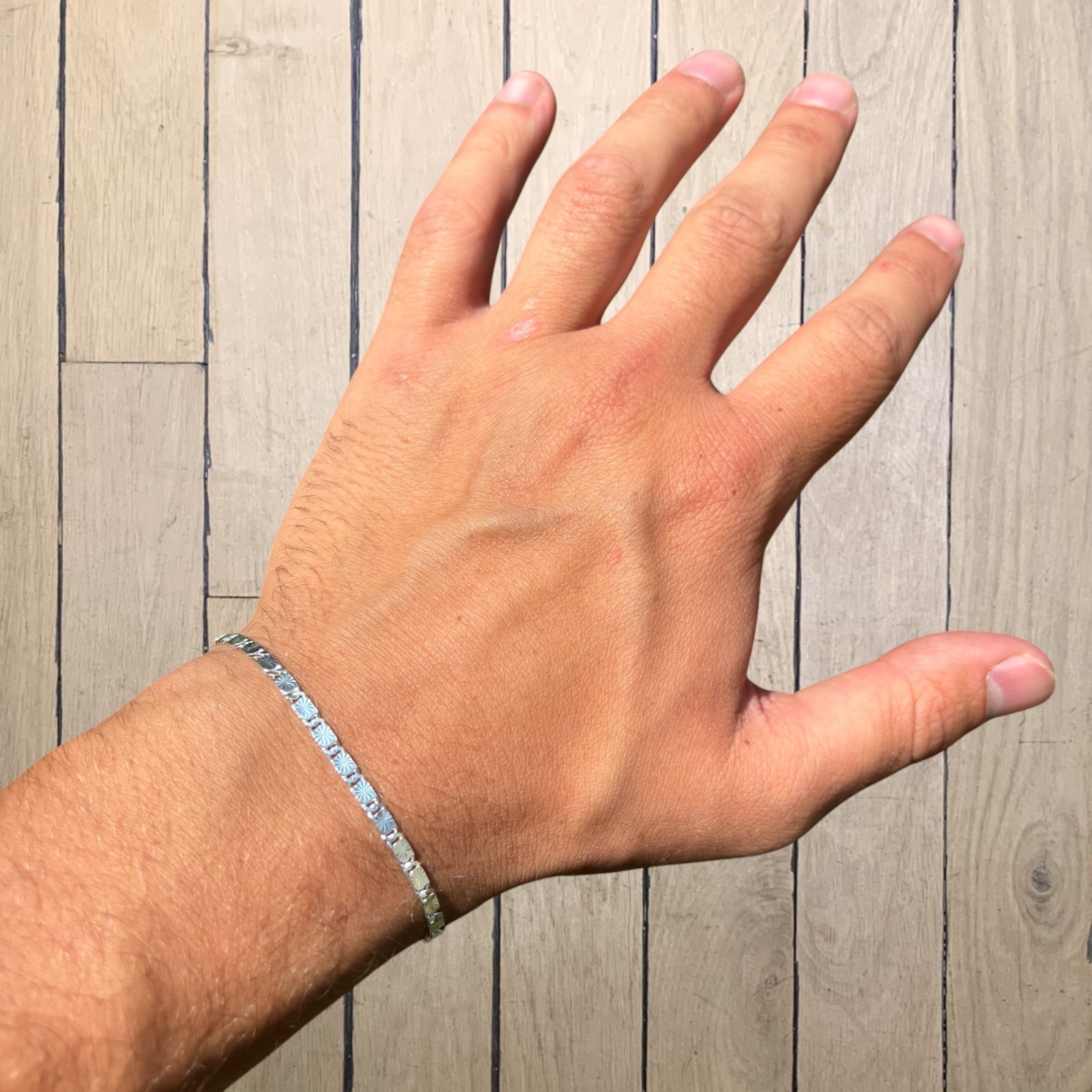 3mm Valentino Link Bracelet – Real Solid 925 Sterling Silver MADE IN ITALY