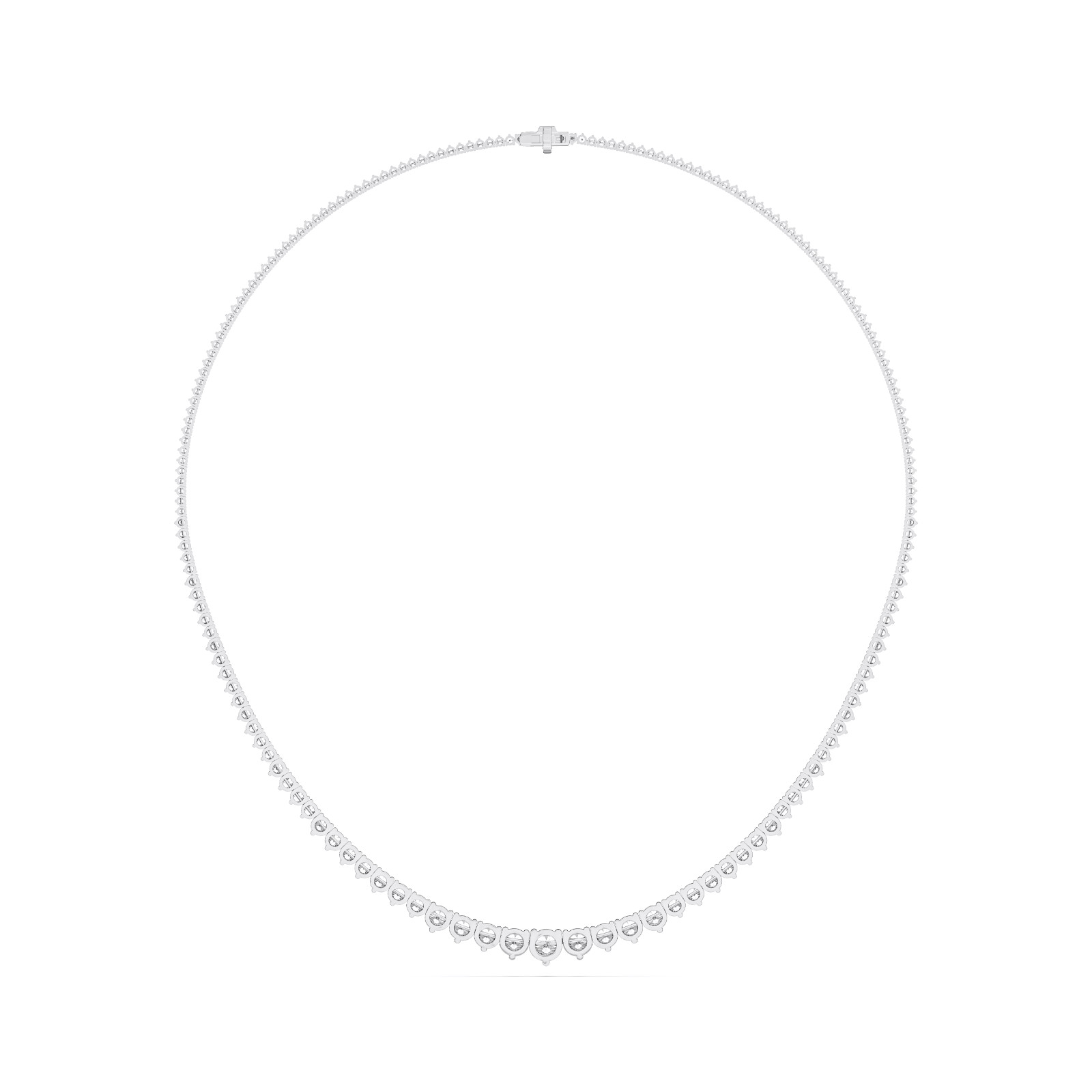 7CT Graduated Tennis Necklace Lab Grown Diamond – 14K Solid Gold or 925 Silver
