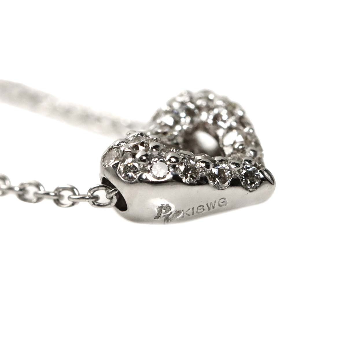 Ponte Vecchio Diamond 0.17ct Heart Necklace 18K White Gold 750 90329900